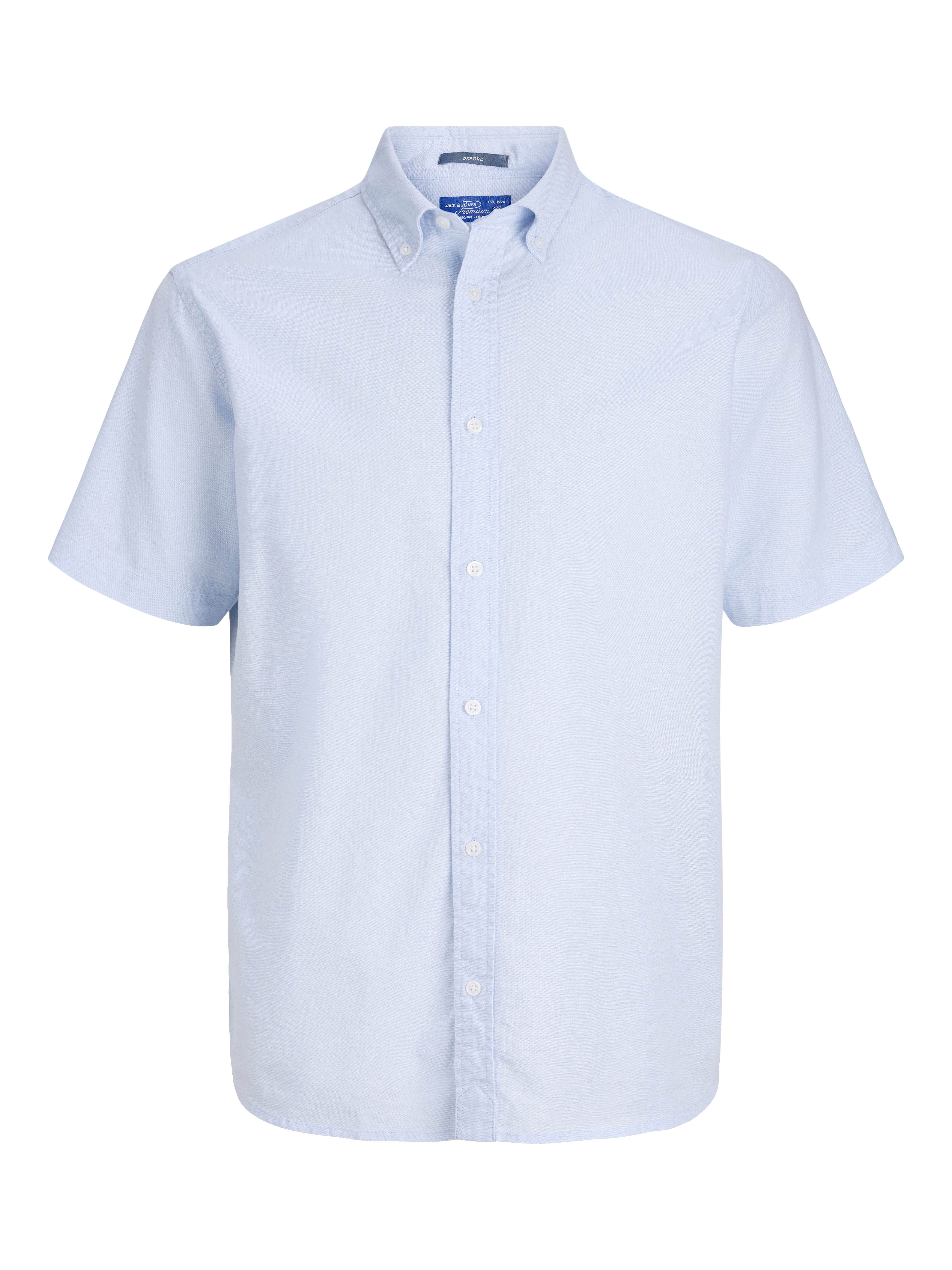 Jack & Jones Kurzarmhemd JPRBLUHARVEY OXFORD S/S SHIRT mit Button-Down Kragen