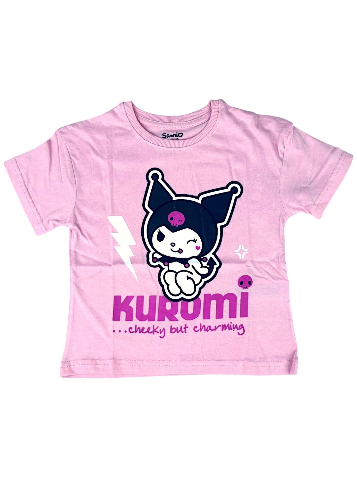 Hello Kitty T-Shirt Kuromi Mädchen Jersey Kurzarmshirt aus Baumwolle Gr. 116 - 158 cm