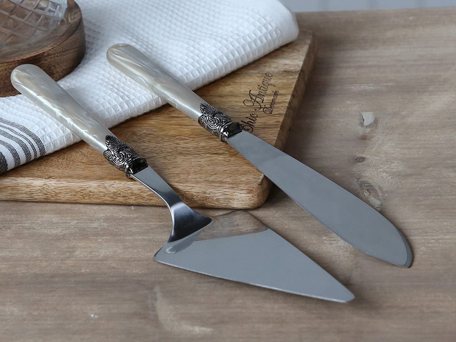 Chic Antique Торт серверы Chic Antique Торт серверы & Kuchenmesser Set weiss Perlmutt
