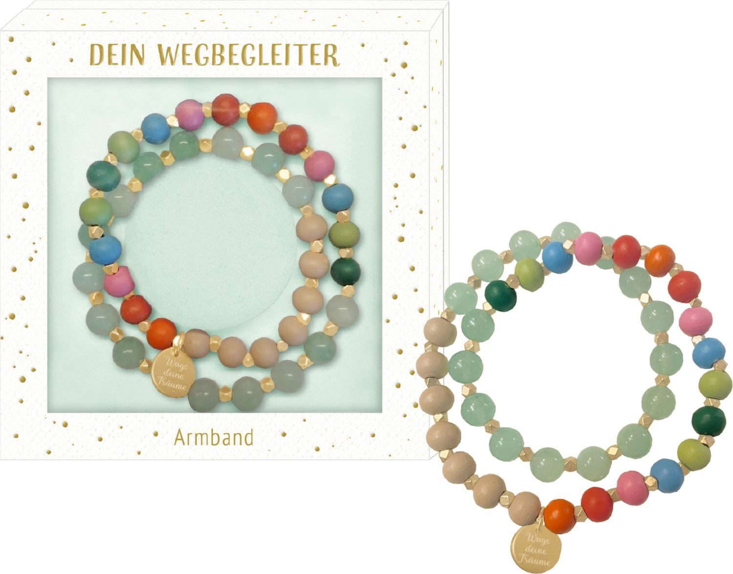 Grußkarte Perlenarmband - Wage deine Träume Wage deine Träume