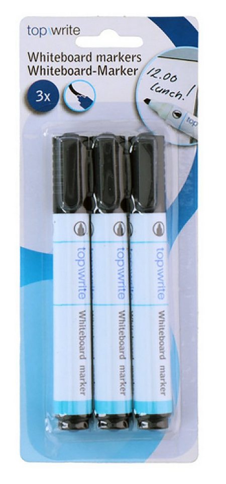 Thumbnail - EDCO Whiteboard Marker 3x WHITEBOARD-MARKER Set Schwarz Boardmarker Tafelschreiber 48, Tafel Board Stift