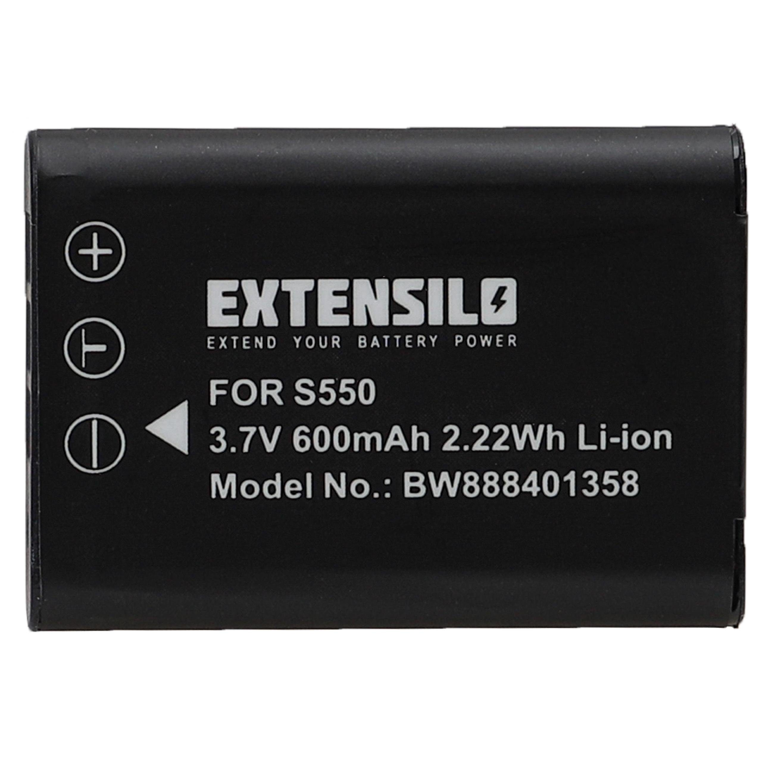 Extensilo Ersatz für Olympus Li-60B für Kamera-Akku Li-Ion 600 mAh (3,7 V)