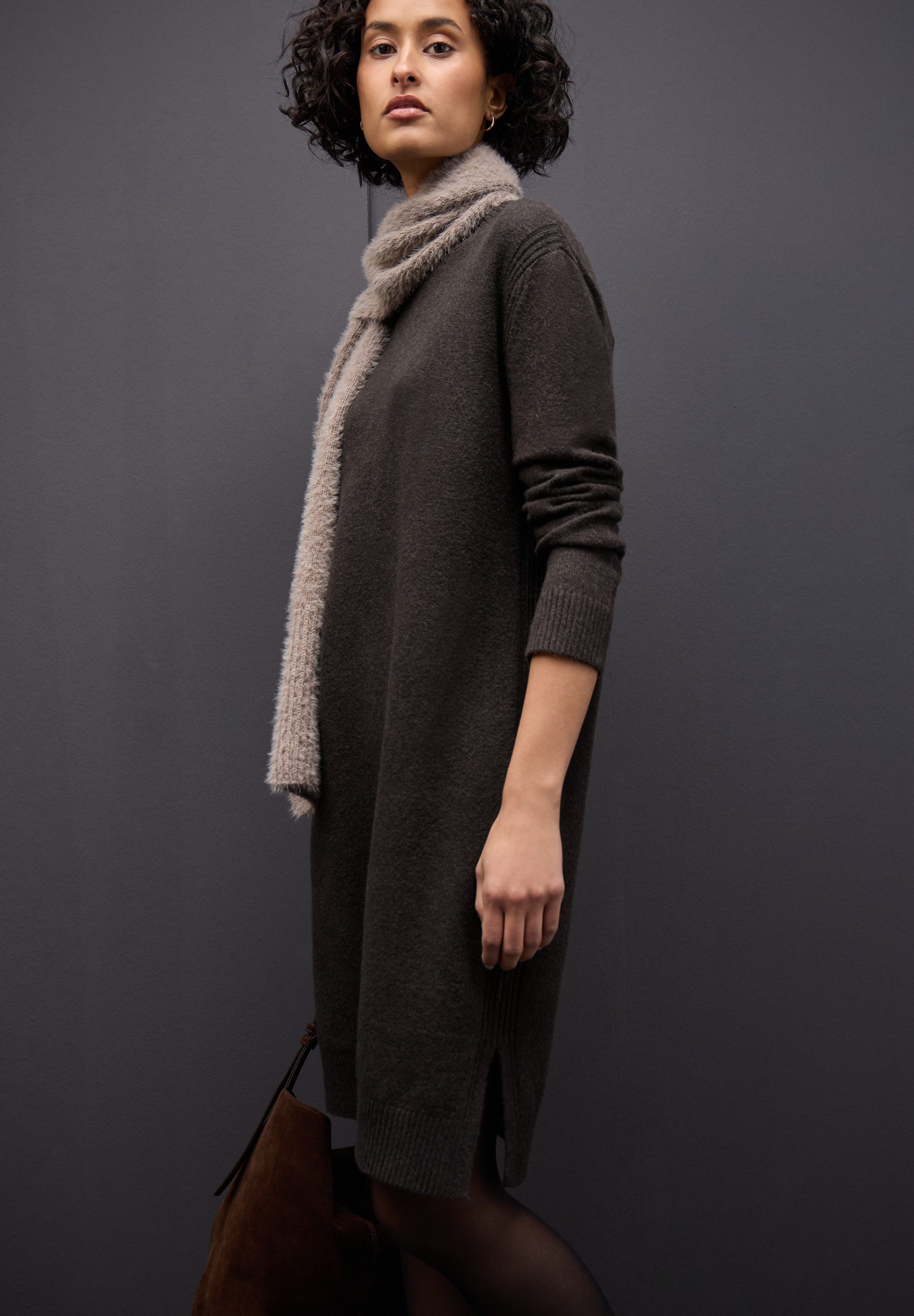 STREET ONE Strickkleid mit Rippbündchen günstig online kaufen