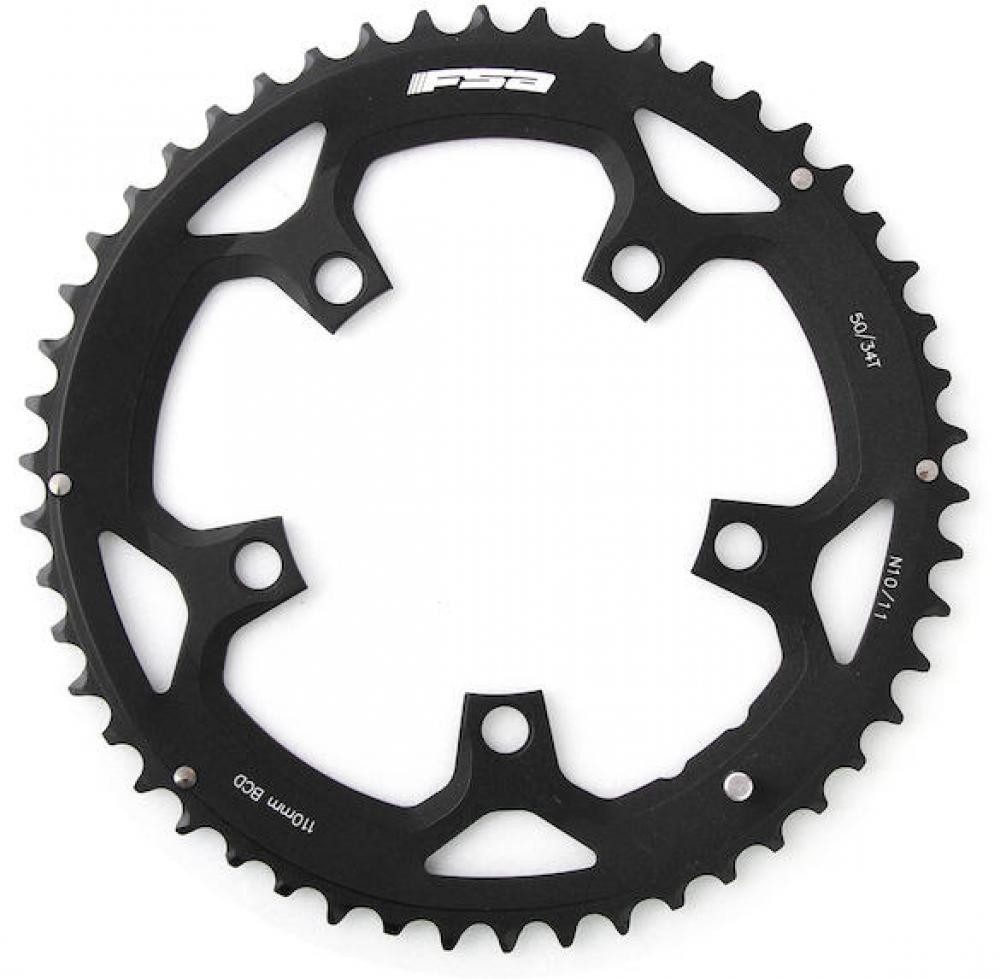 Kettenschaltung FSA Kettenblatt Road Pro 5-Arm 110 mm x 46 T Schwarz/Silber - 11-fach
