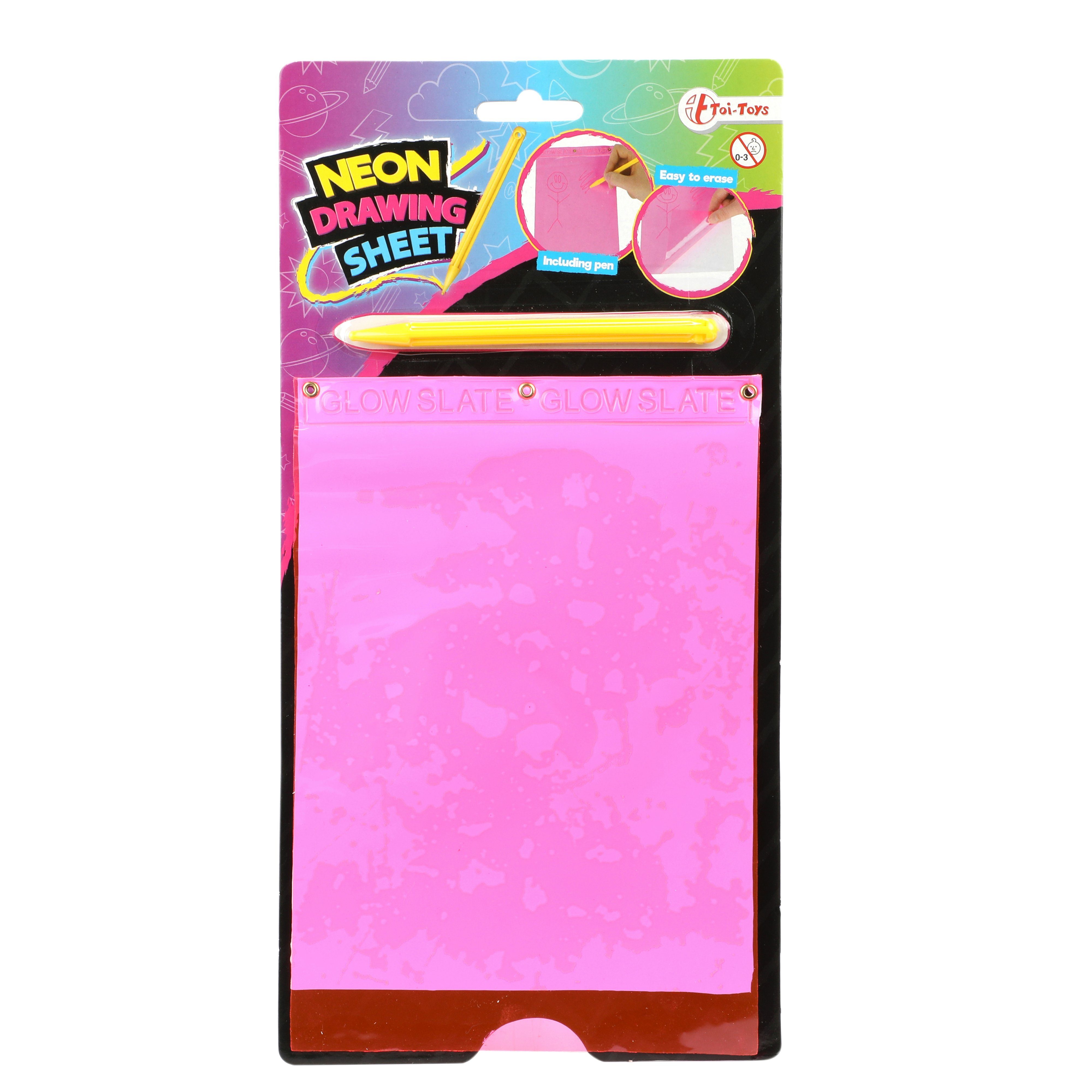 Toi-Toys Malstift Magisches Kritzel Zeichenblatt A5 - Neon