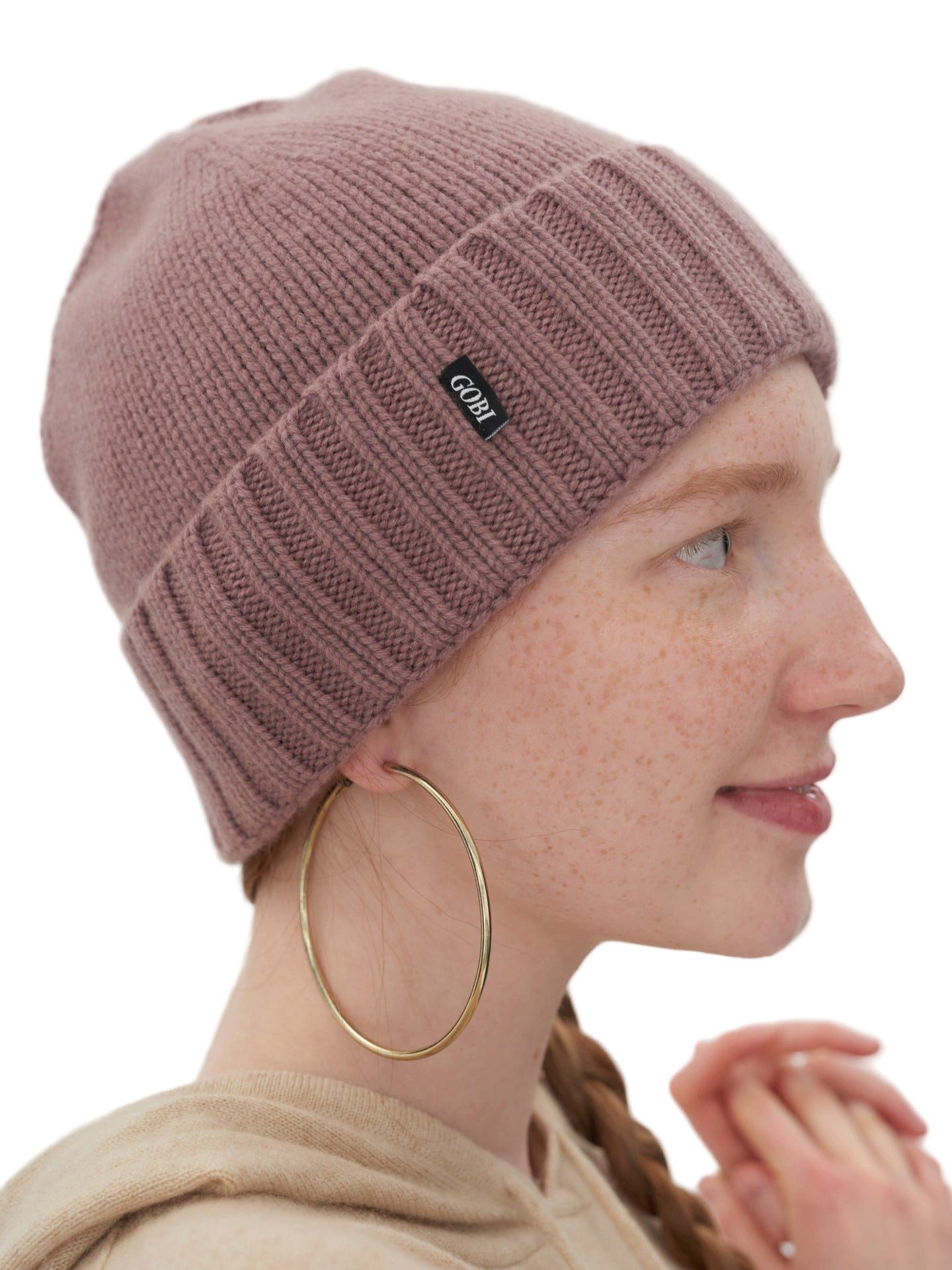 GOBI Cashmere Beanie Rippenstrick Kaschmir Mütze /Unisex/