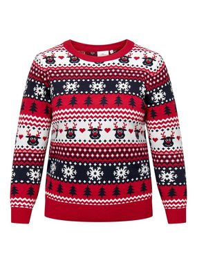 ONLY CARMAKOMA Strickpullover CARXMAS REINDEER LS O-NECK KNT