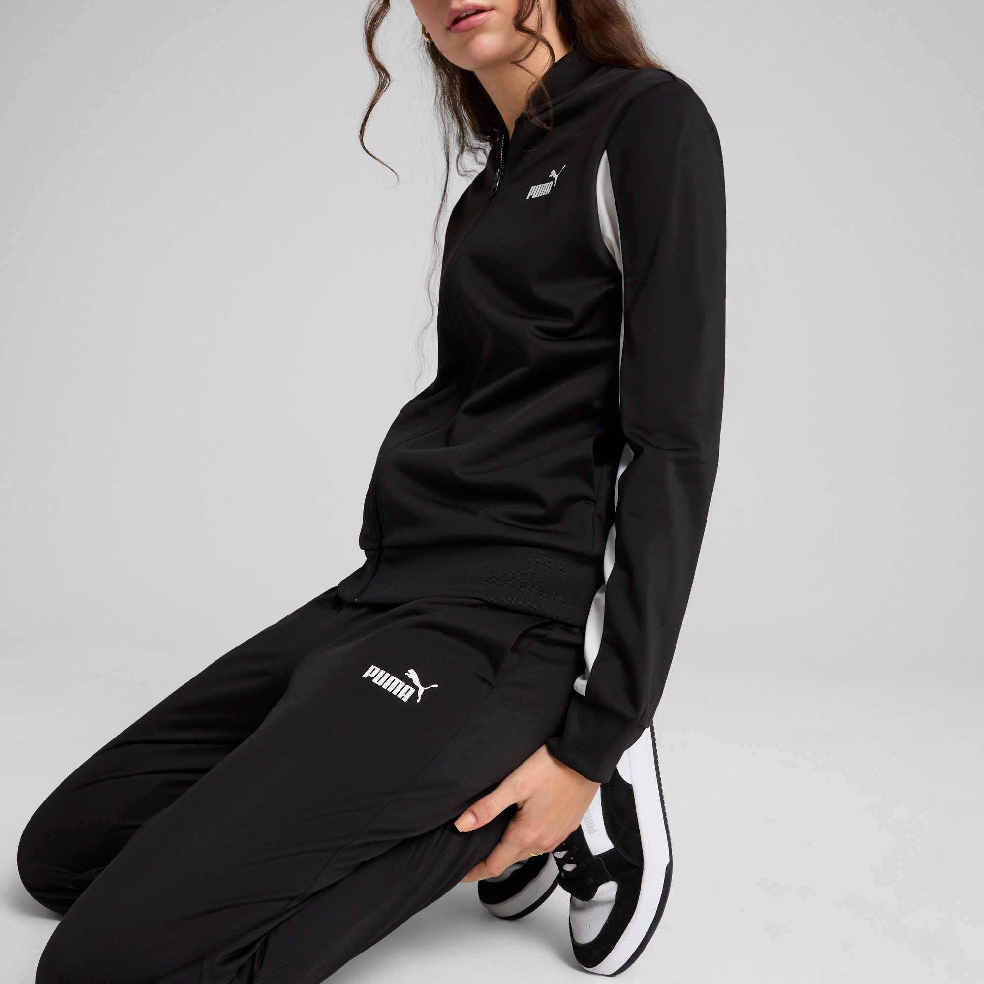 PUMA Trainingsanzug POLY BASEBALL SUIT CL (2-tlg), zweiteiliges Set, mit elastischen Bündchen