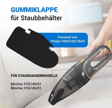 VIOKS Deckel Gummiklappe Ersatz für Philips 996510073603, für Staubbehälter in MiniVac Staubsauger