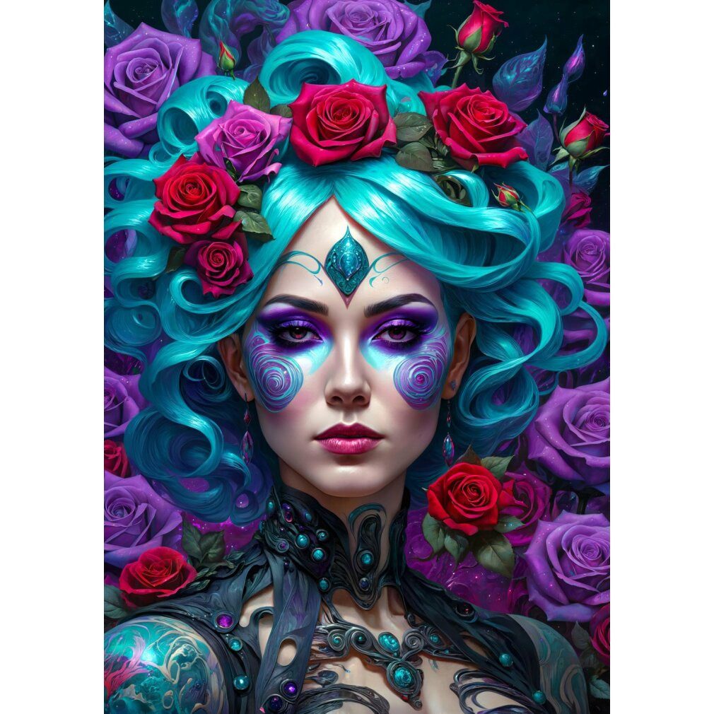 ENJOY Puzzle Puzzle ENJOY Gothic Blumen Puzzle 1000 Teile, Puzzleteile
