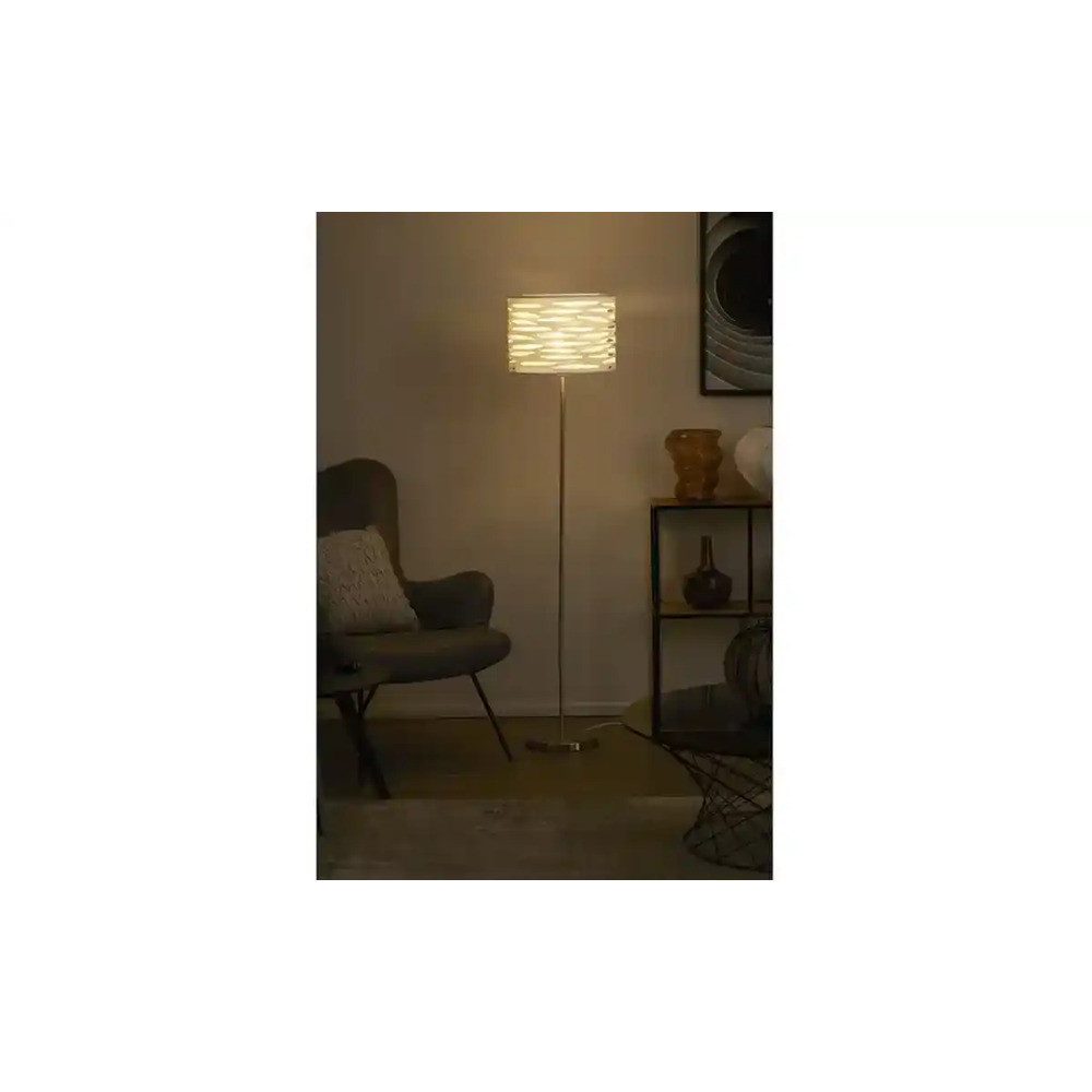 Levelone Stehlampe, Ein-/Ausschalter, ohne Leuchtmittel, E27, Fußtastschalter, Stanzung