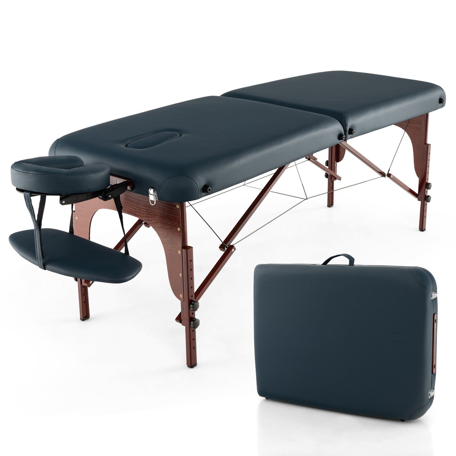 COSTWAY Massageliege, 9-stufig verstellbar, 210 x 70cm