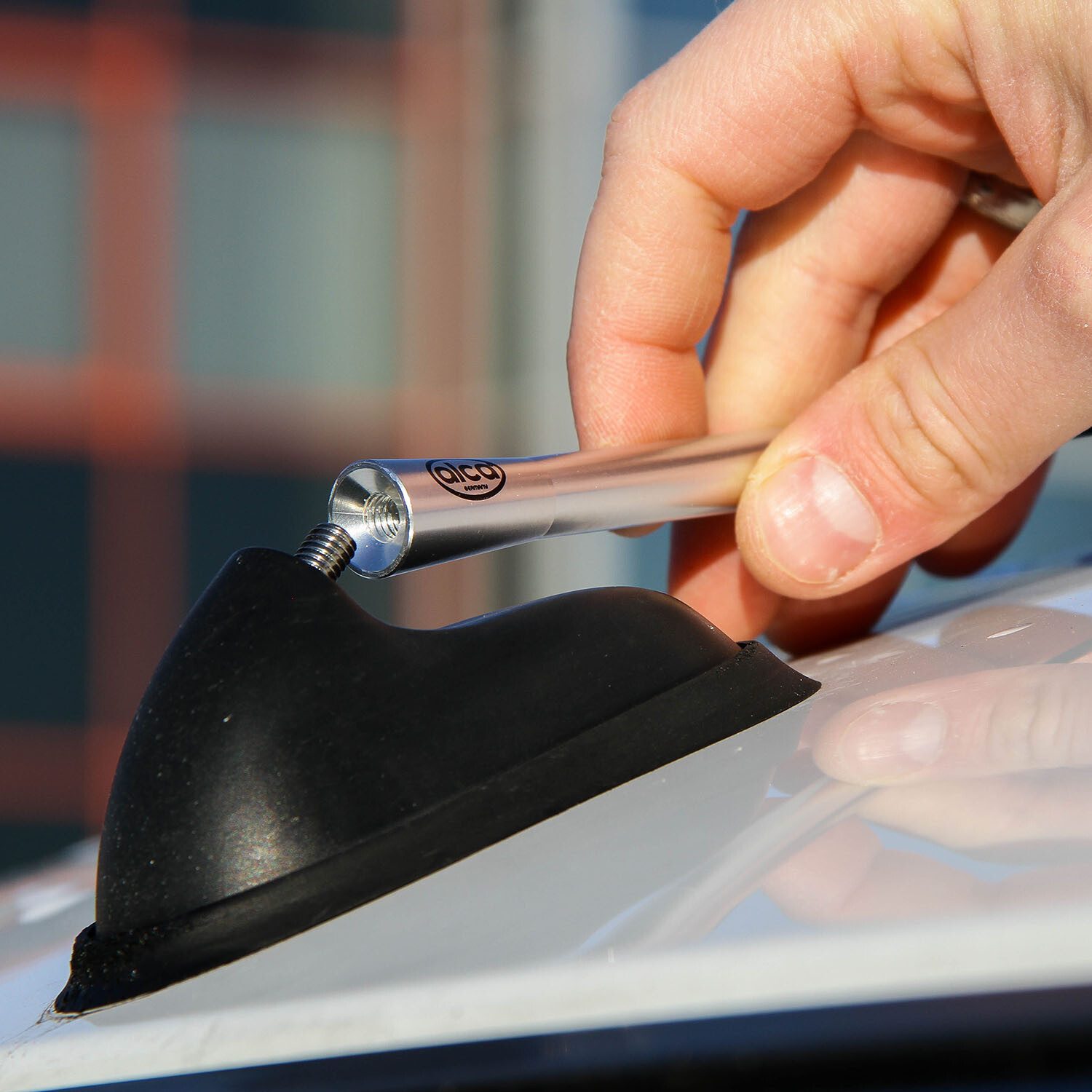 alca Dachantenne AM FM DAB+ Auto Marder-Stopp 27 cm schwarz-silber M4 M5 M6 Autoradio-Ersatzantennenstab (AM/FM)