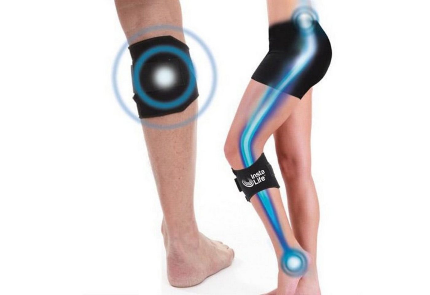 Best Direct® Kniebandage Insta Life® (Spar Set, 1-tlg., 1er oder 2er Pack), Akupressur Sport Bandage, Schmerzen lindern im unteren Rückenbereich