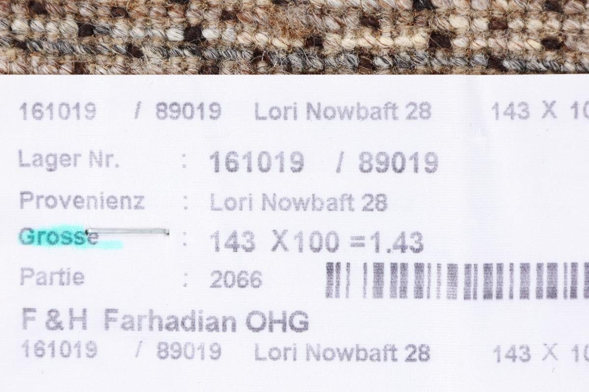 12 101x142 Loribaft mm Orientteppich Nowbaft rechteckig, Gabbeh Nain Moderner, Handgeknüpfter Höhe: Trading, Perser