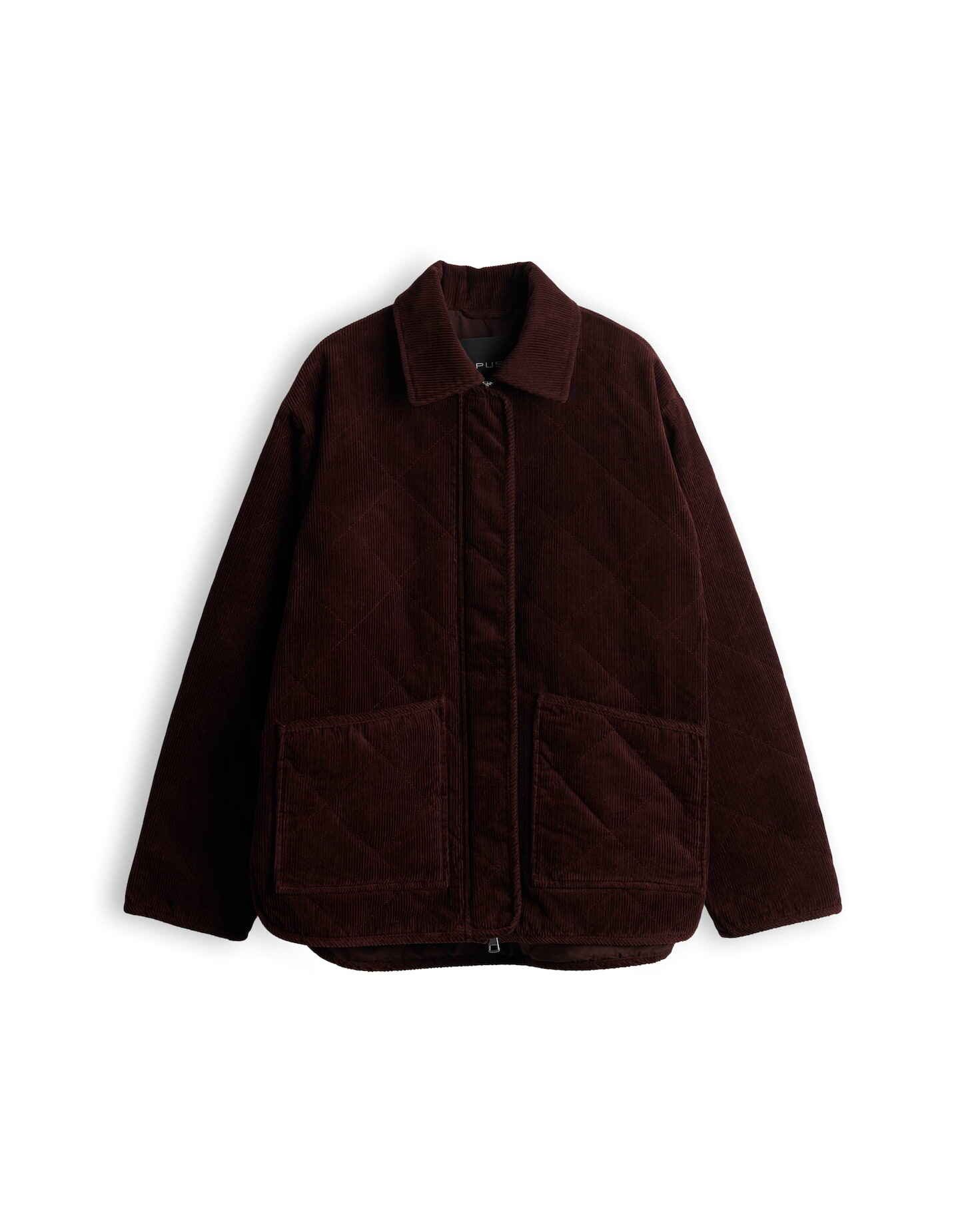 OPUS Steppjacke Hekordi aus weichem Cord Gerader Schnitt mit Midi-Länge und aufgesetzten Fronttaschen – Bild 2 von 5