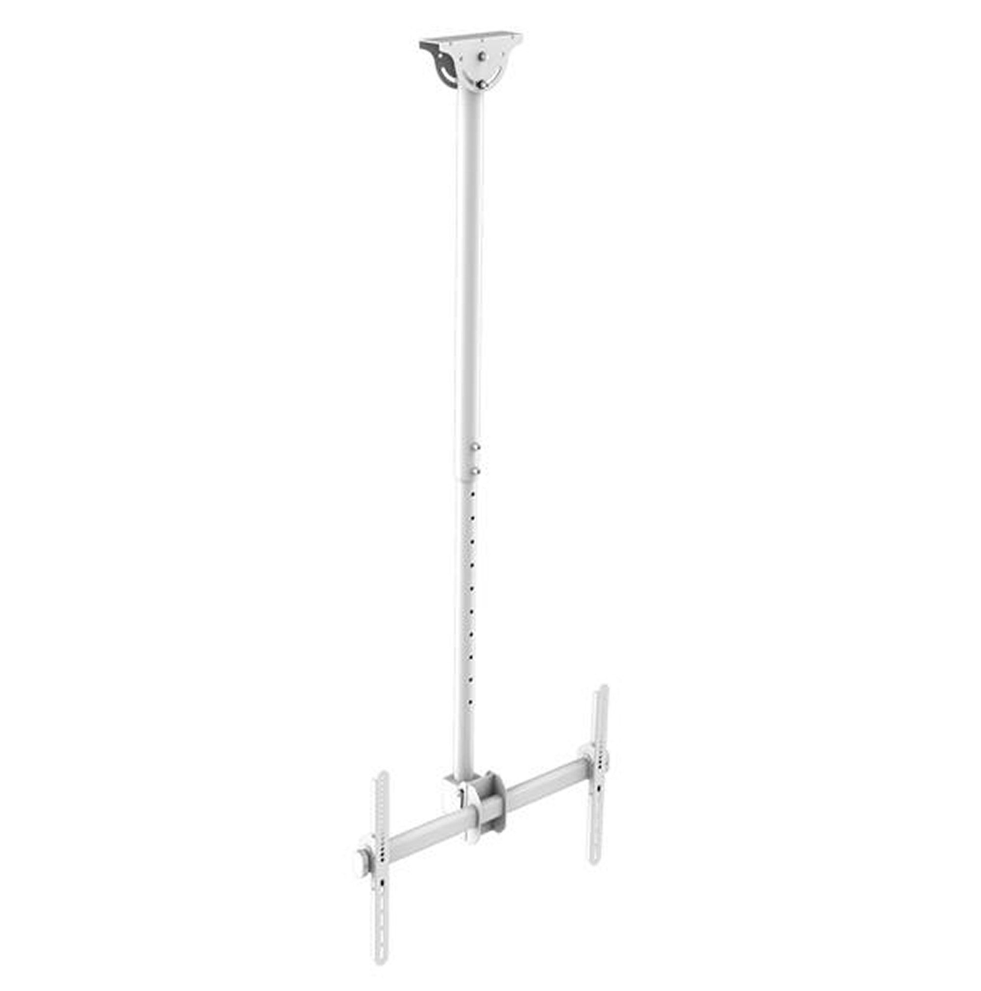 Xantron TV-Deckenhalterung für Monitore 37-70" schwenkbar, neigbar, drehbar, DEHA-946L-W, (bis 70 Zoll, höhenverstellbar (106-156cm), weiß, VESA bis 600x400, für Flat & Curved)