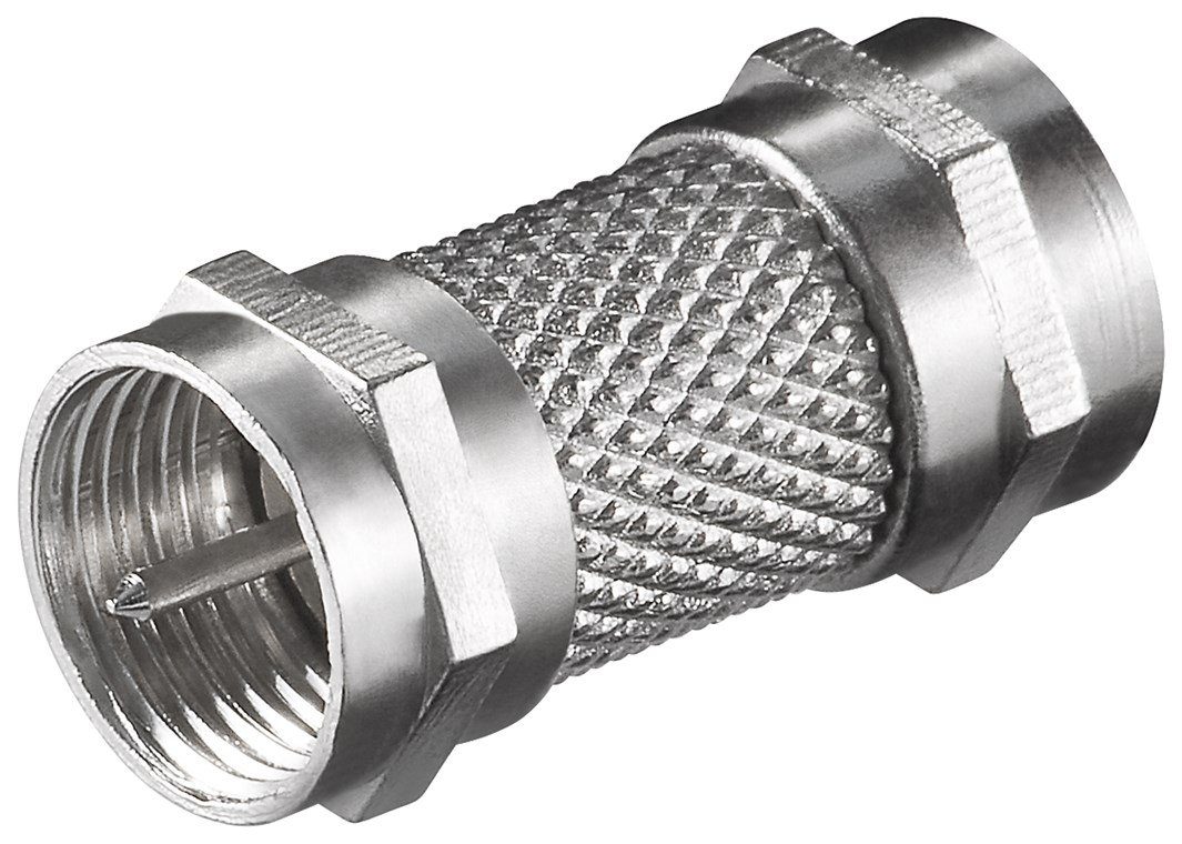 Goobay F-Verbinder: F-Stecker > F-Stecker - Adapter-Stecker aus Zink USB-Kabel