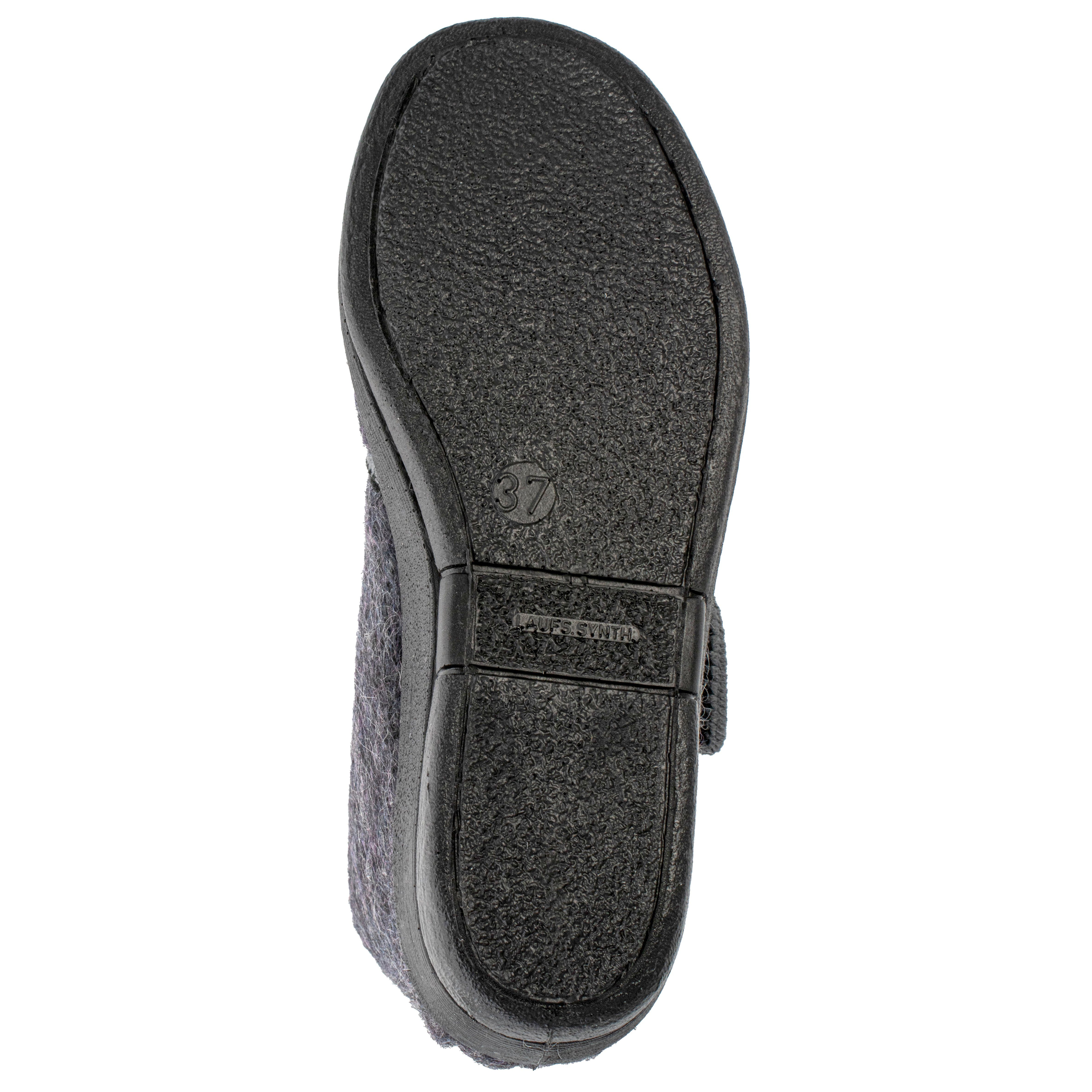 Fischer-Markenschuh Dora Hausschuh aus Stichelhhaar, Klettverschluss, Weite H, Schurwollfutter