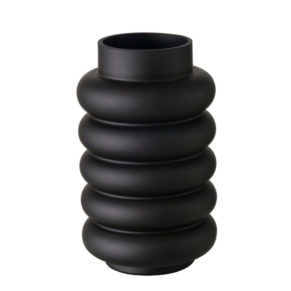 BOLTZE Dekovase Ribbo Vase schwarz matt 25cm (1 Stück) (Vasen)