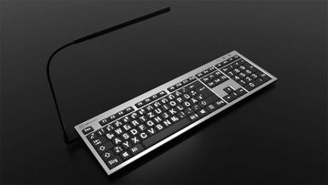 Logickeyboard XL-Print White on Black DE (PC/Slim) Slimline-Tastatur