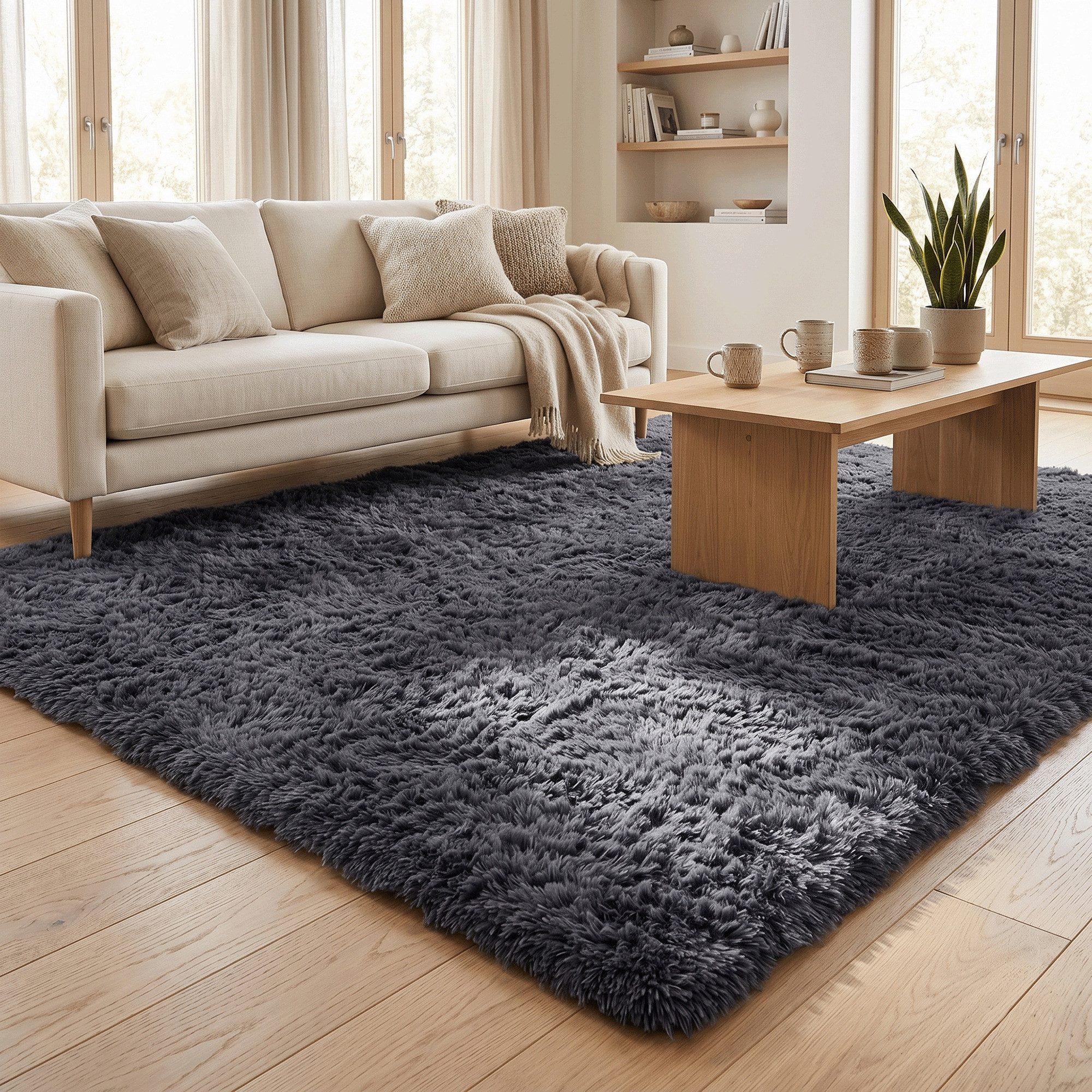 Pergamon Hochflor-Teppich Hochflor Shaggy Teppich Fluffy, Rechteckig, Höhe: 40 mm