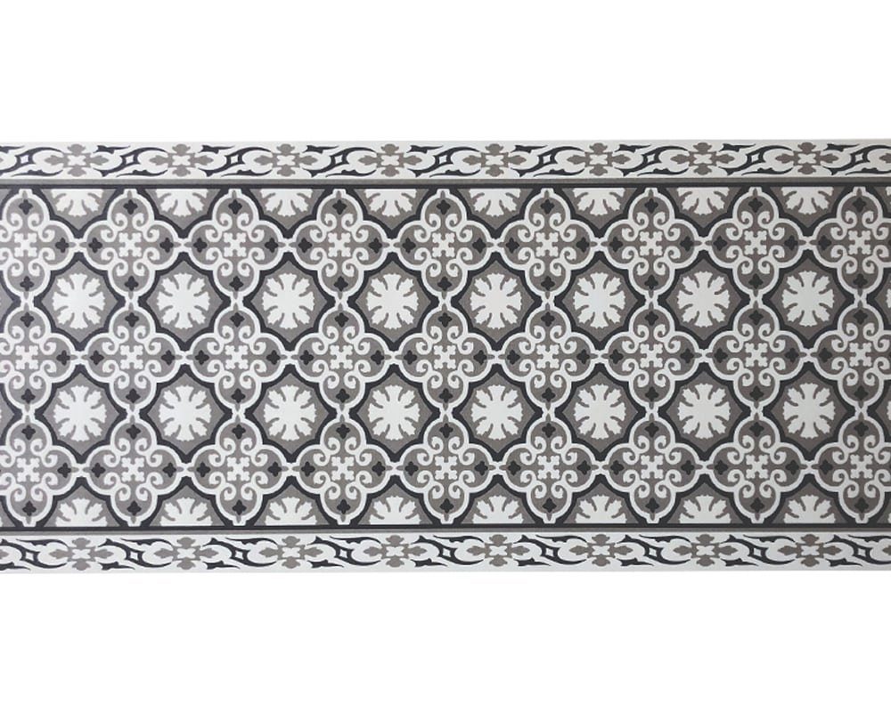 Vinyl-Läufer SOFT VINTAGE Bodenbelag Antik Polyester grau weiß 65x100 cm, matches21 HOME & HOBBY, rechteckig, Höhe: 2.2 mm