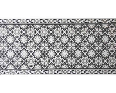 Fußmatte SOFT VINTAGE Bodenbelag Antik Polyester grau weiß 65x100 cm, matches21 HOME & HOBBY, rechteckig, Höhe: 2.2 mm