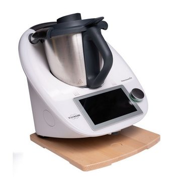 nm_trade Küchenmaschinen Zubehör-Set Gleitbrett für Thermomix TM5 TM6 aus Massivholz Holzbrett mit Griff, Zubehör für Thermomix TM5, Thermomix TM6, mit Griff Gleiter Slider