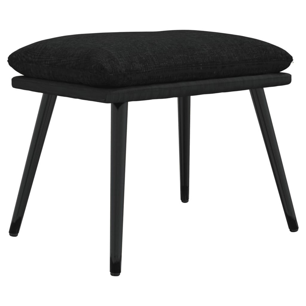 vidaXL Polsterhocker Fußhocker Schwarz 45x29,5x35 cm Stoff und Kunstleder (1 St)