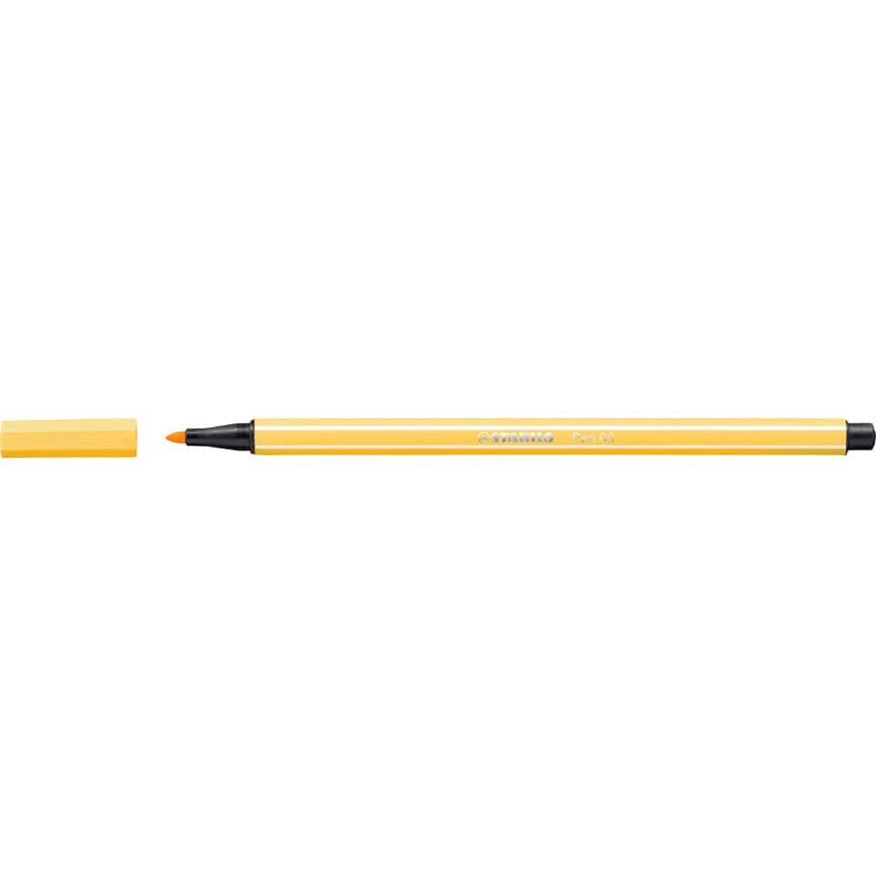 Fineliner Stabilo Fasermaler Pen 68 1 mm gelb 68/44 Faserschreiber Filzstift