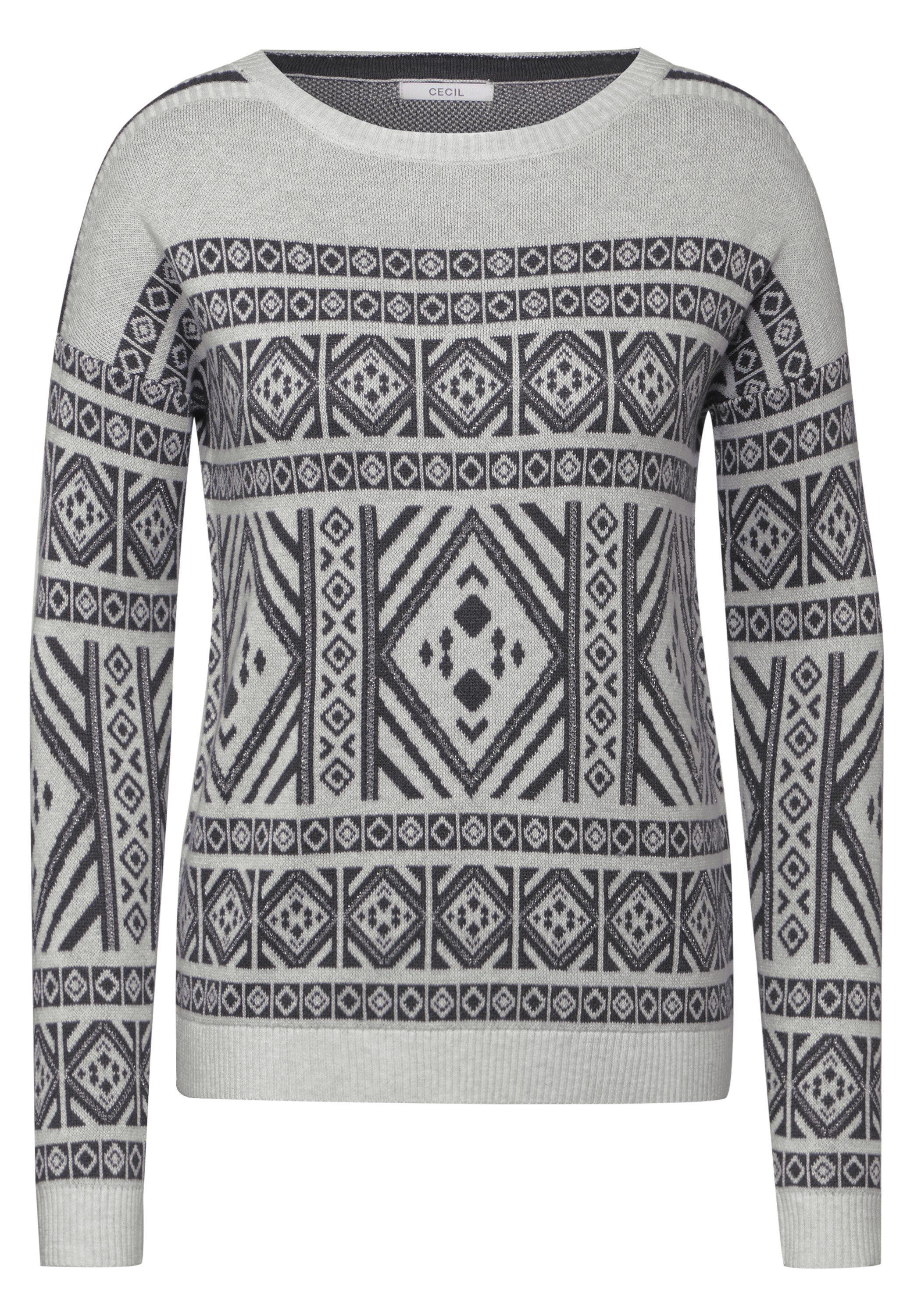 CECIL Longsweatshirt mit U-Boot-Ausschnitt