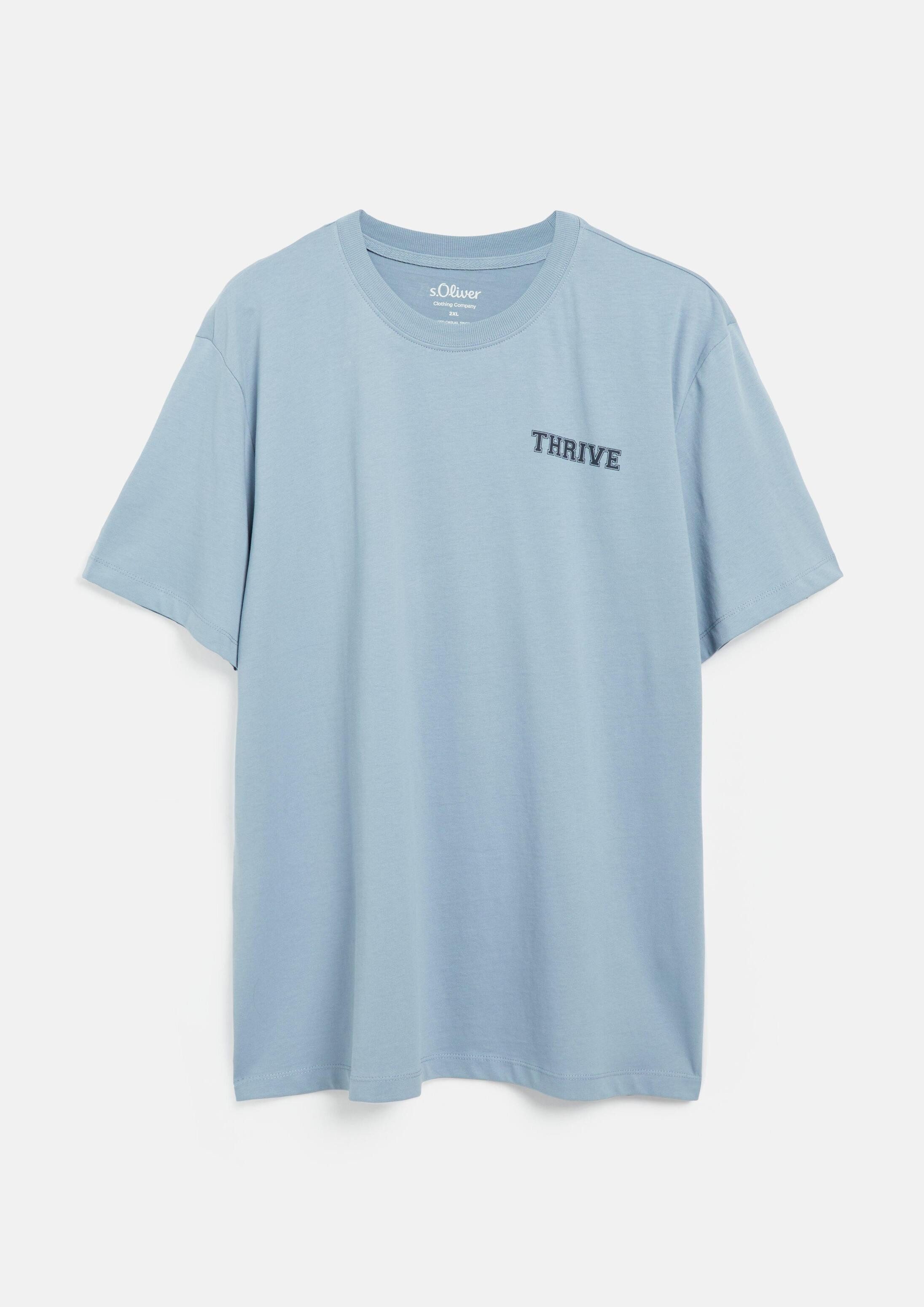 s.Oliver Kurzarmshirt T-Shirt T-Shirt mit Front- und Rückenprint