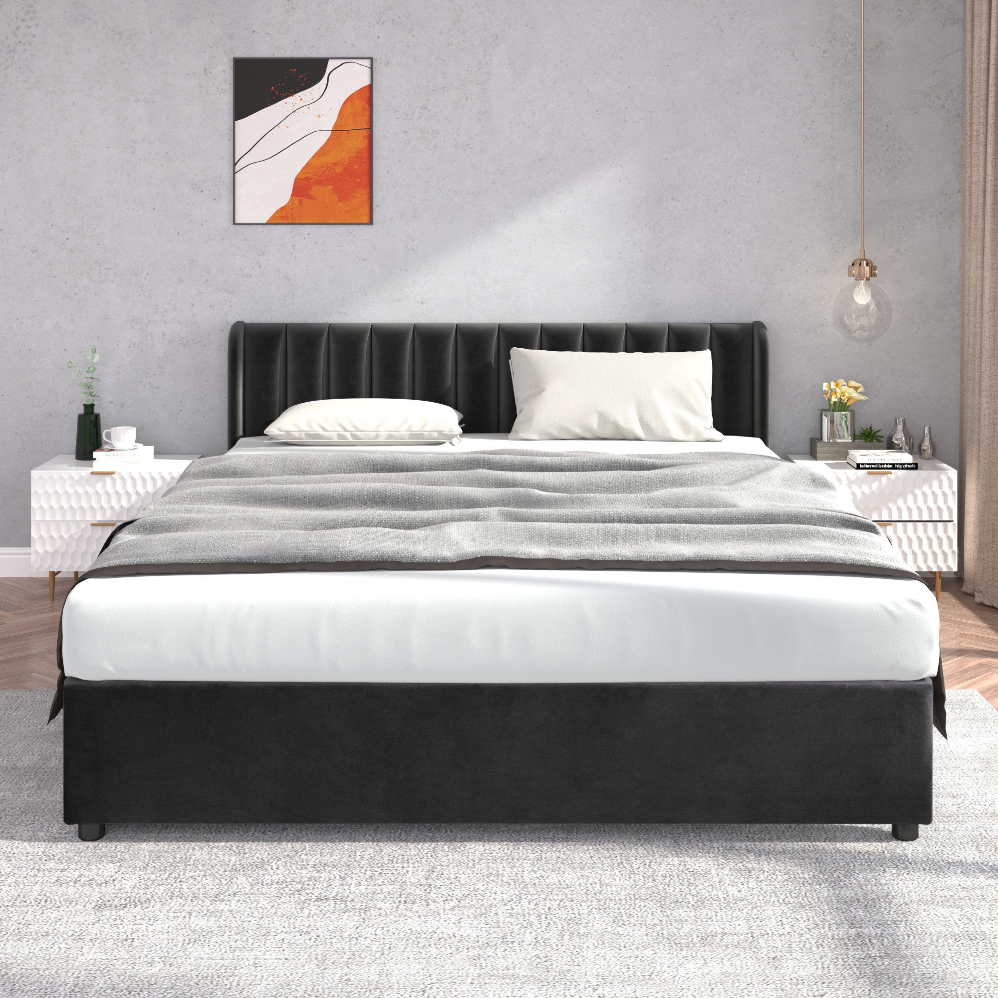 STILVORA Polsterbett 180x200 Doppelbett Bettgestell mit günstig online kaufen