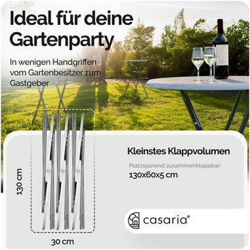Casaria Stehtisch (1-St), Klappbar 110cm Hoch Rund Ø60cm Garten Camping Bistrotisch Partytisch