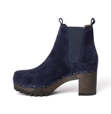 Softclox ODILIA Kaschmir midnight (dunkel), Winter, Holz, Clogs, Damen, bequem Stiefelette