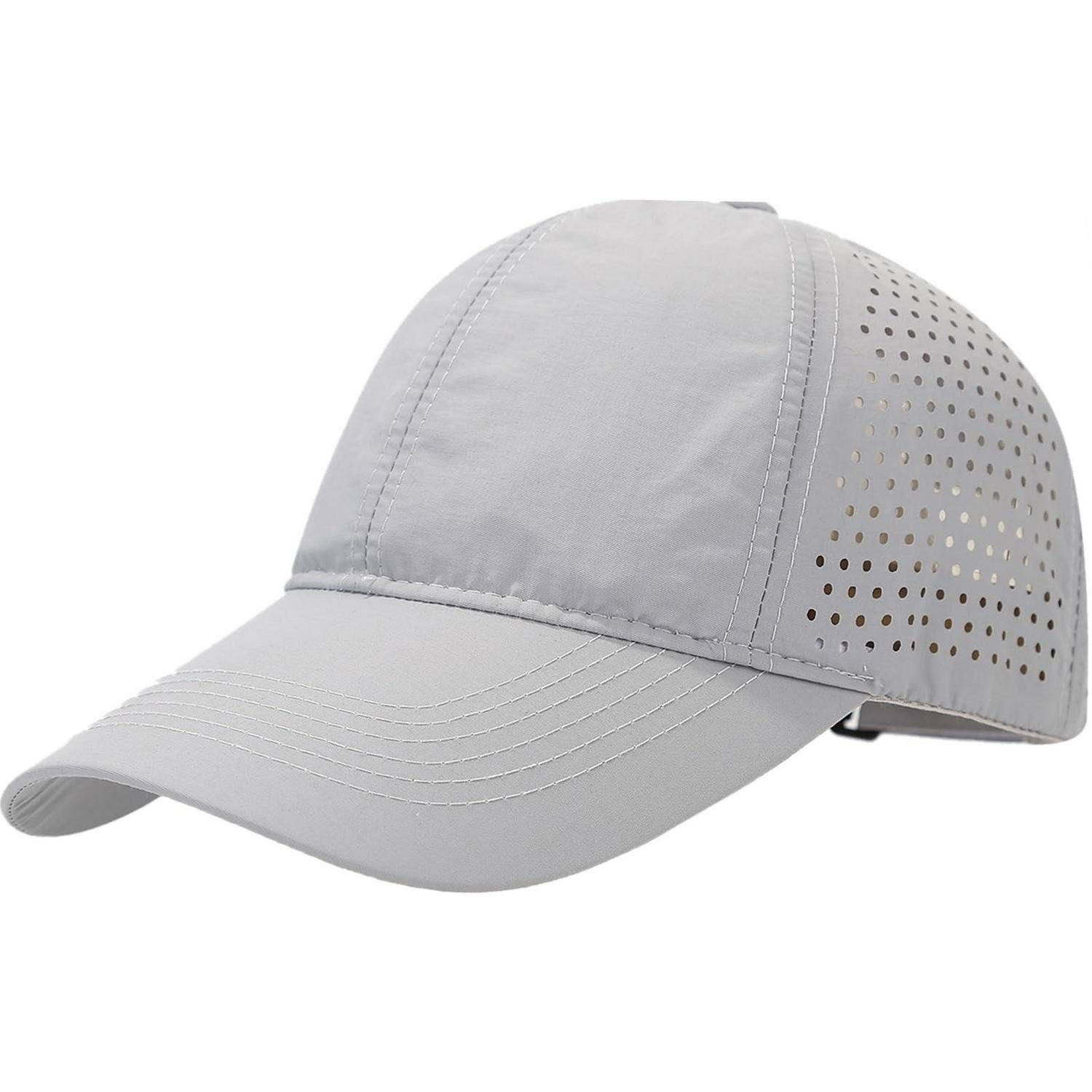 Baseball Cap Baseballkappe Herren Damen Mesh Snapback Sonnenhut Hellgrau
