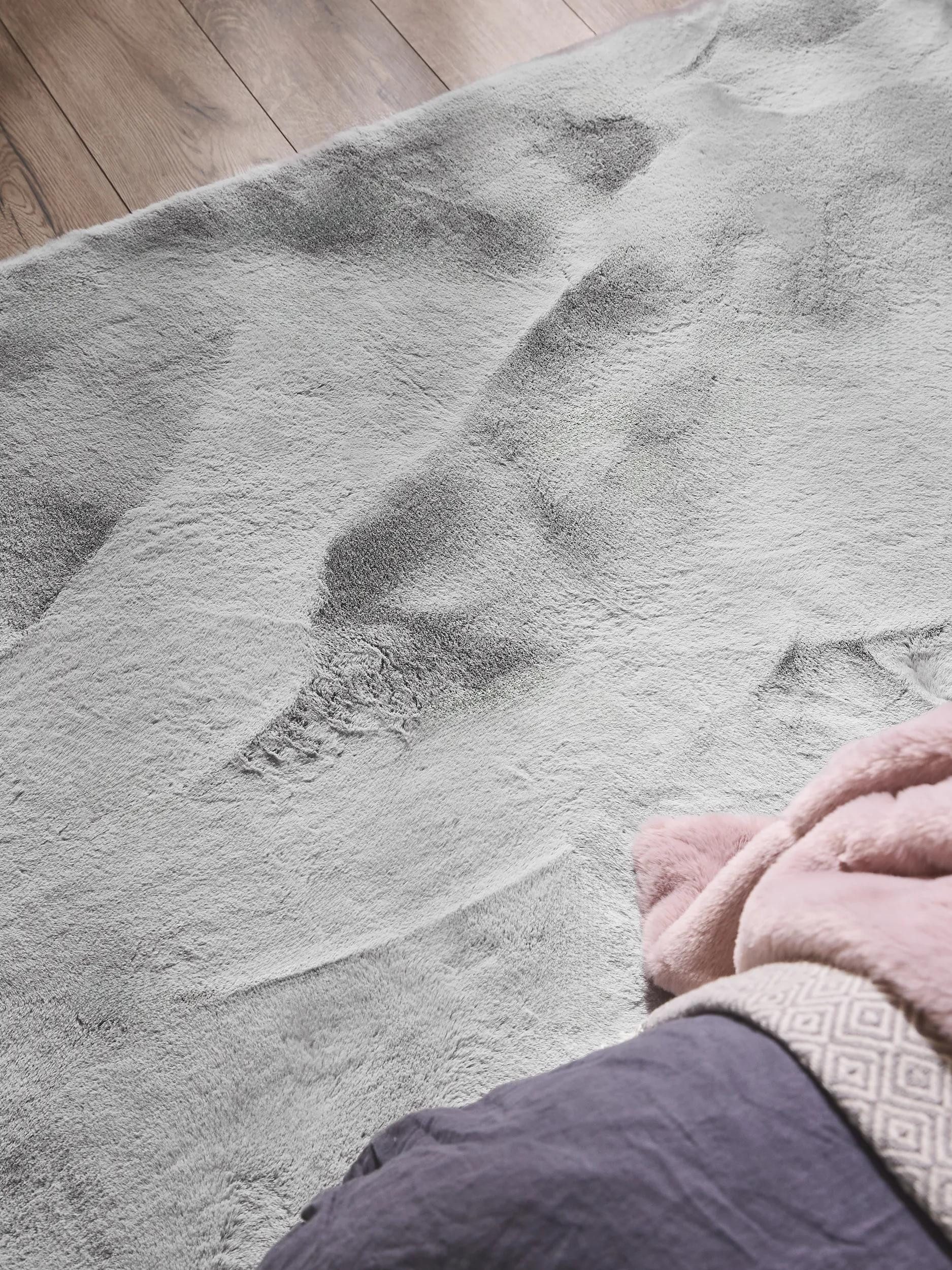 benuta Fellteppich Dave, rechteckig, Höhe: 21 mm, Teppich Wohnzimmer, Schlafzimmer, Esszimmer, Flur, Kunstfaser, Cozy