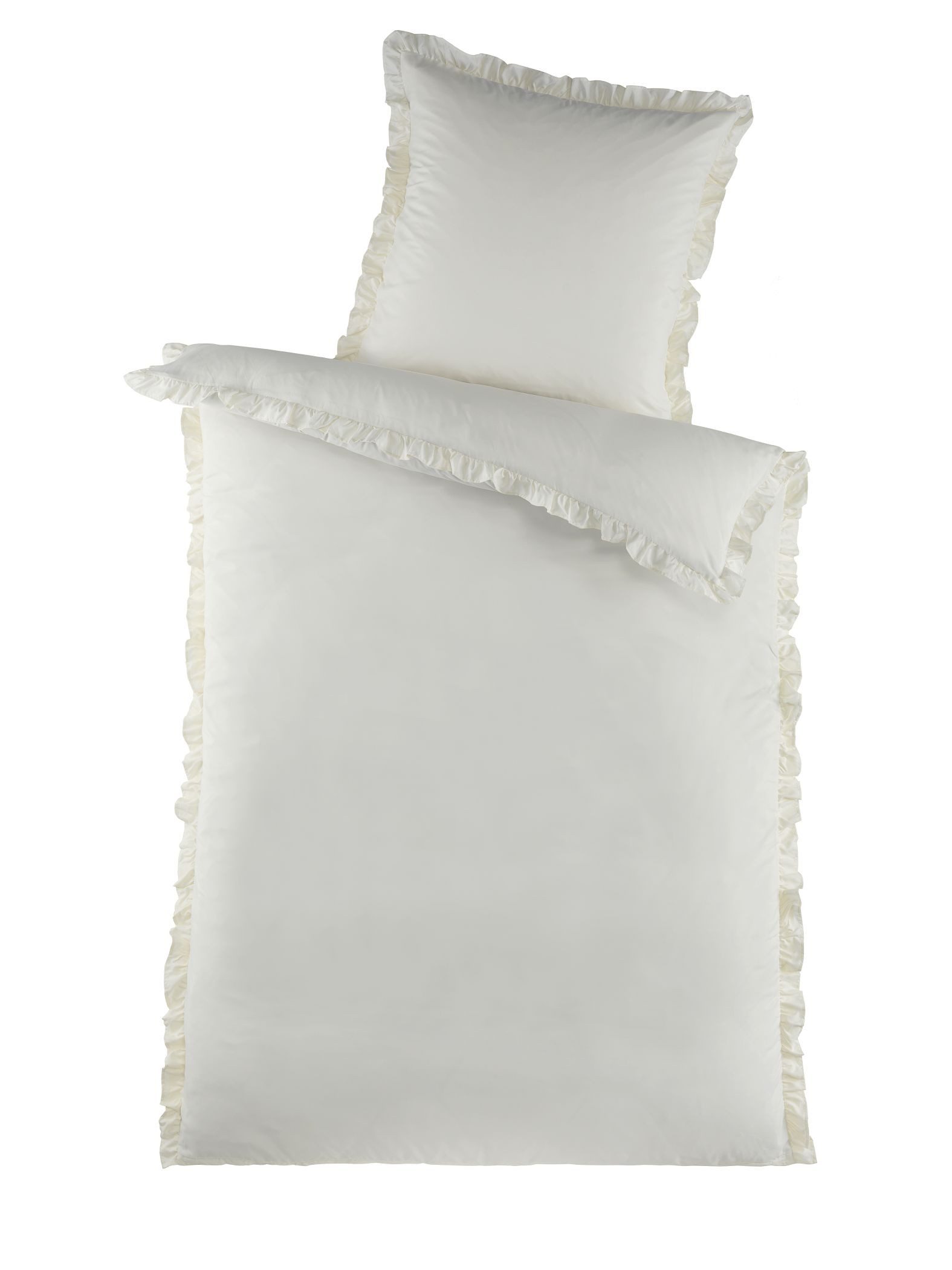 stofftraum Bettwäsche Set Mikrofaser 135x200 Design pure romantic Perlmuttw günstig online kaufen