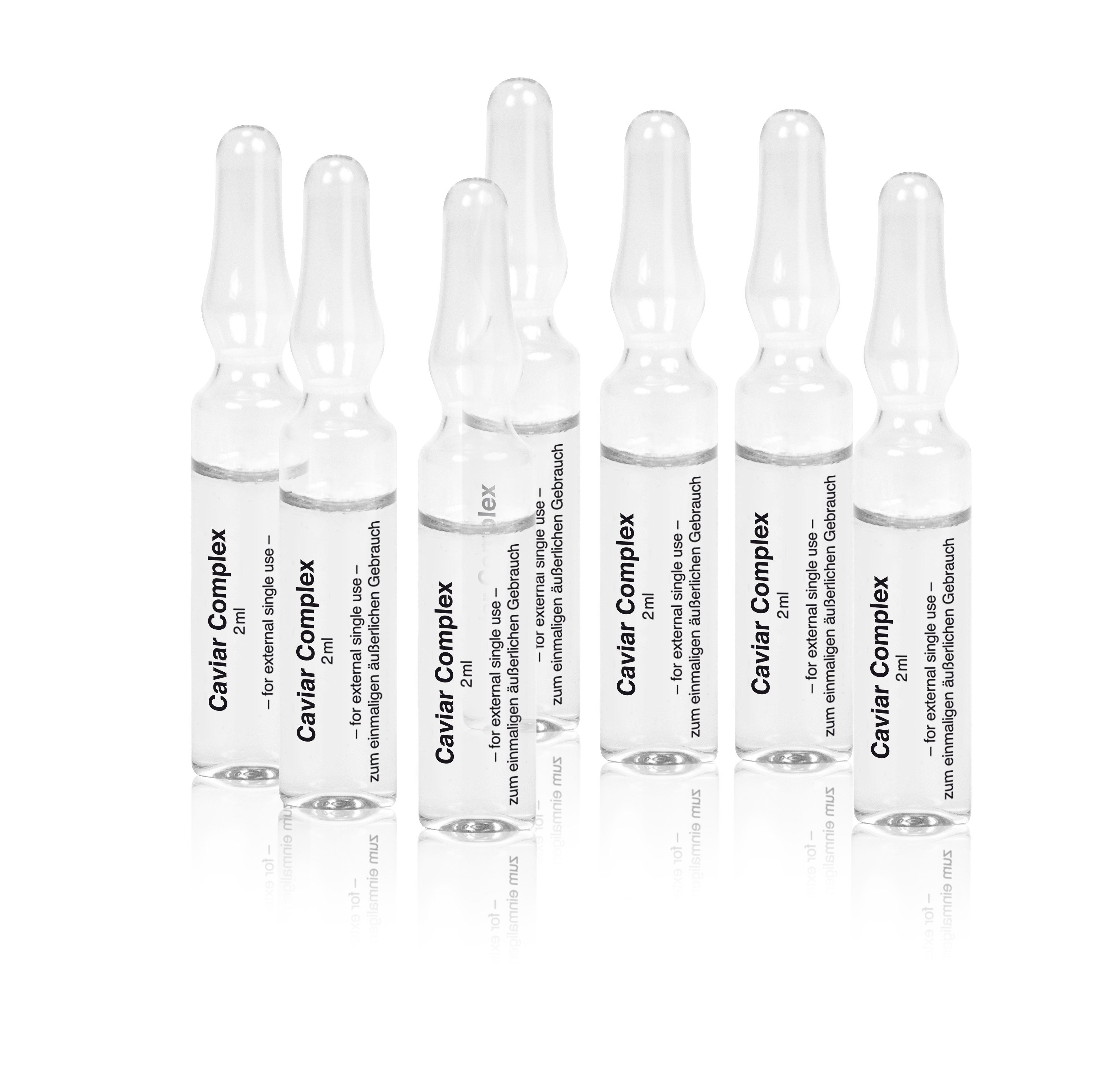 Beauty Nature Cosmetics Augenpflege-Set Caviar Complex Wirkstoffampullen, Anti-Aging, hochdosierte Anti Falten Wirkung, Aloe Vera kühlt angenehm