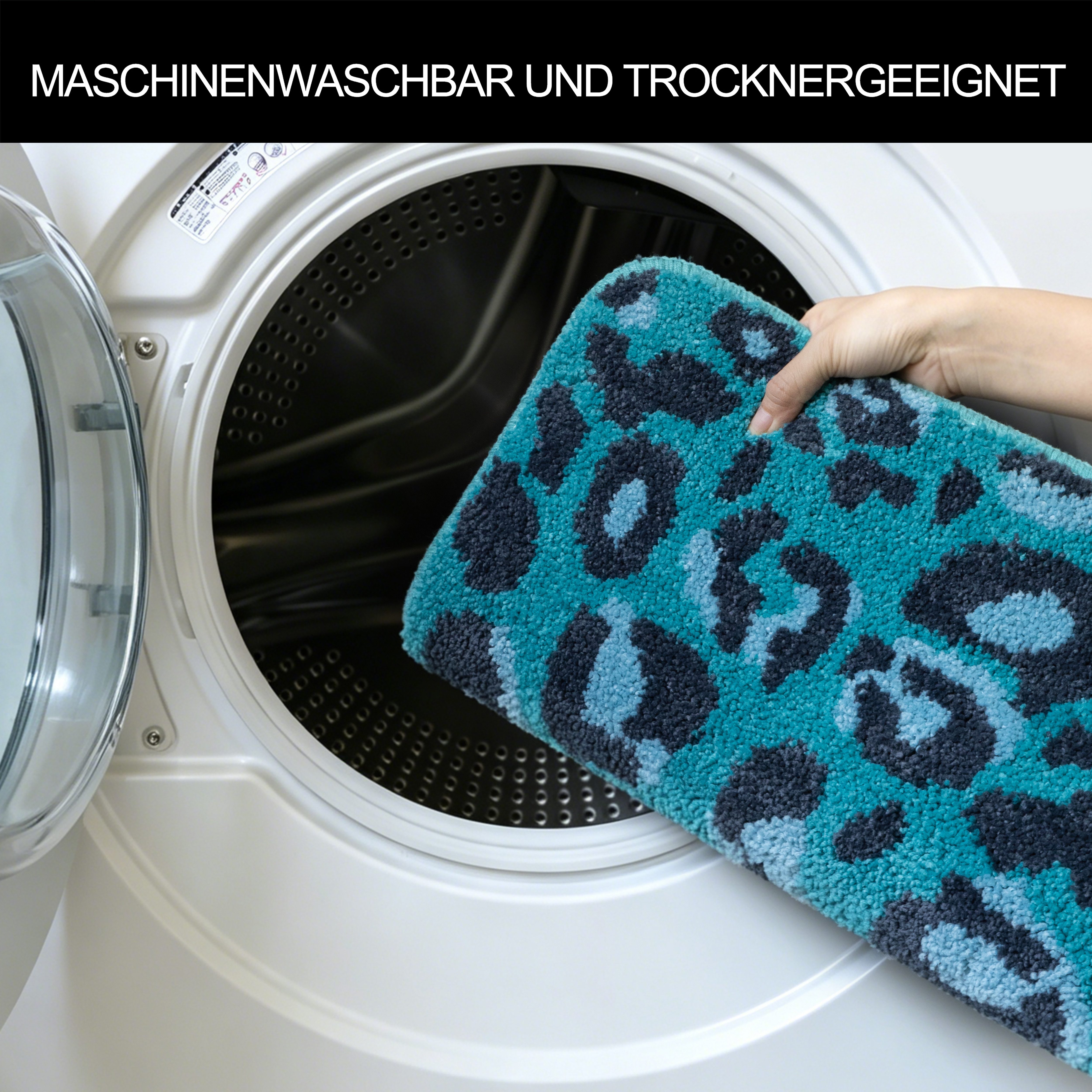 OTTO home Badematte Regona Leo, Badvorleger, Badezimmer Teppich, Duschvorleger, Höhe 10 mm, rutschhemmend beschichtet, schnell trocknend, fußbodenheizungsgeeign – Bild 5 von 5