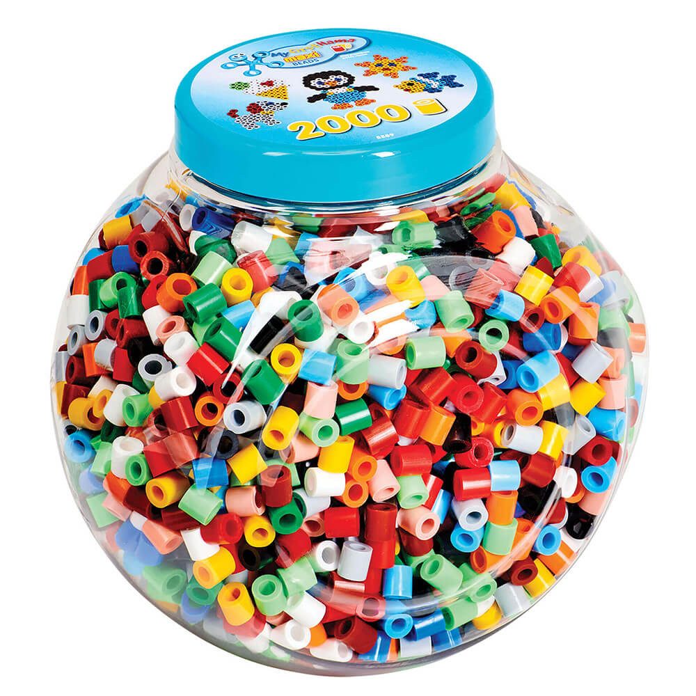 Hama Perlen Bügelperlen Hama Dose blau mit 2000 Maxi-Bügelperlen
