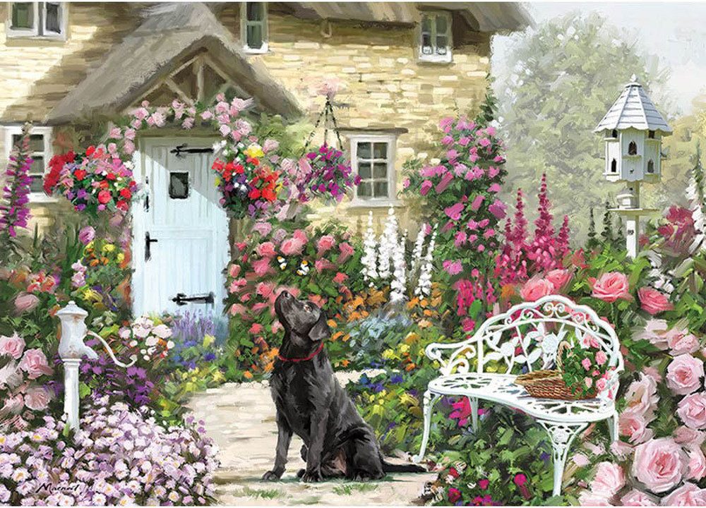 Otter House Puzzle Idyllischer Garten, Puzzleteile günstig online kaufen