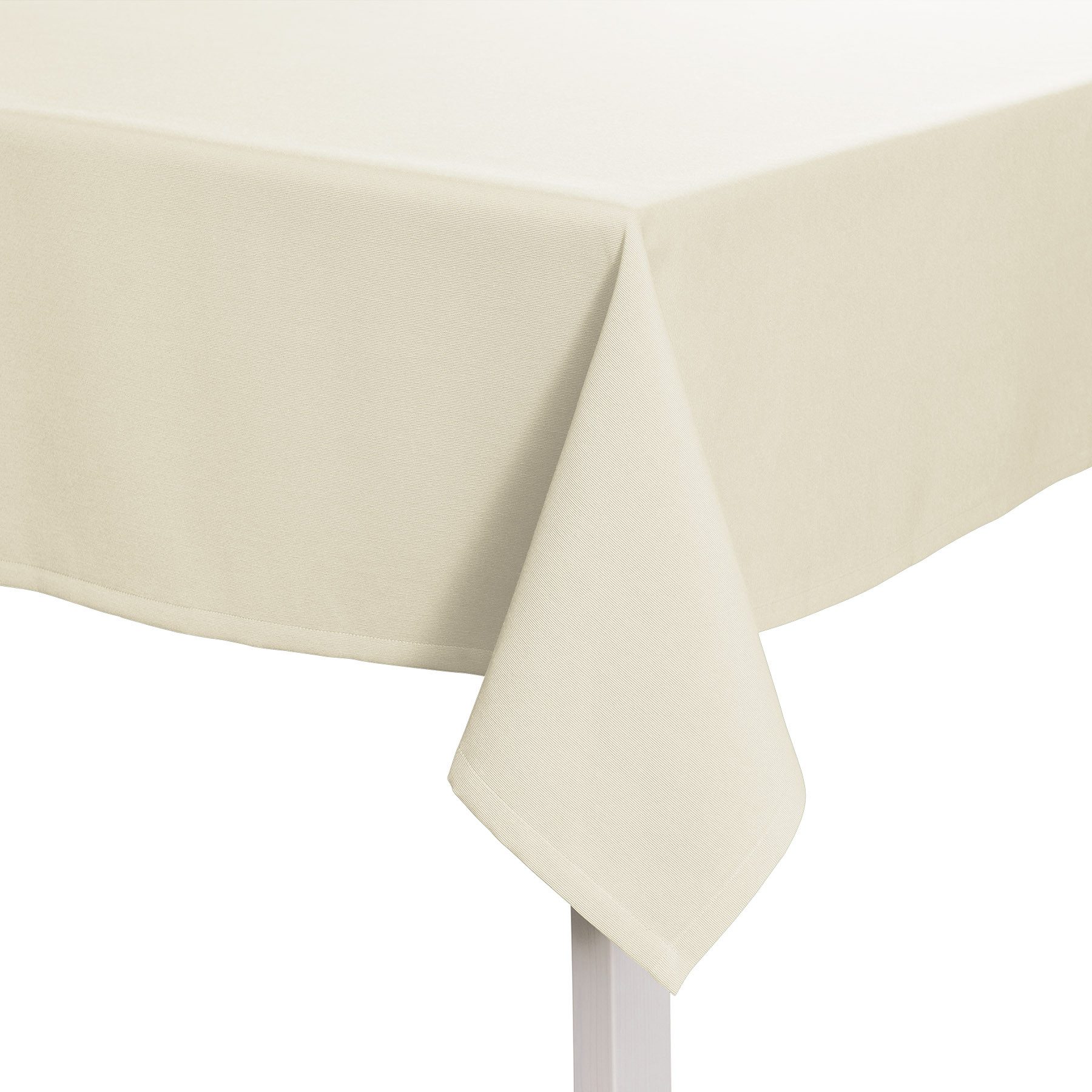 PICHLER Tischdecke Rips uni, gerippt Tischdecke 1er Set 220 x 135 cm COMO Rechteck weiss (1-tlg), Tischdecke Tischläufer Fest Feier Kommunion