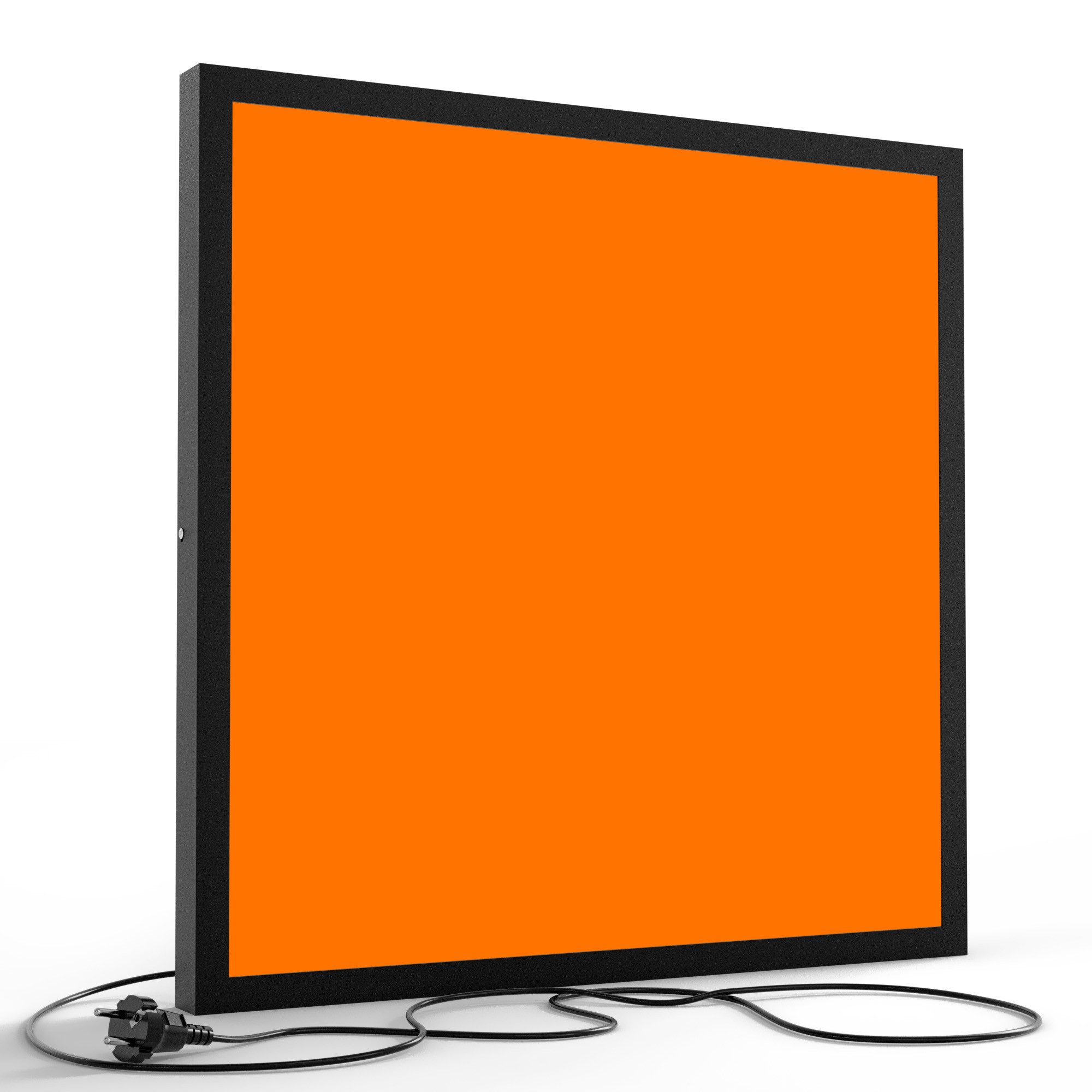 DEQORI LED-Bild 'Unifarben - Orange', (1 St), LED Lampe Leuchte Leuchtbild Bild beleuchtet Deckenleuchte Wandlampe