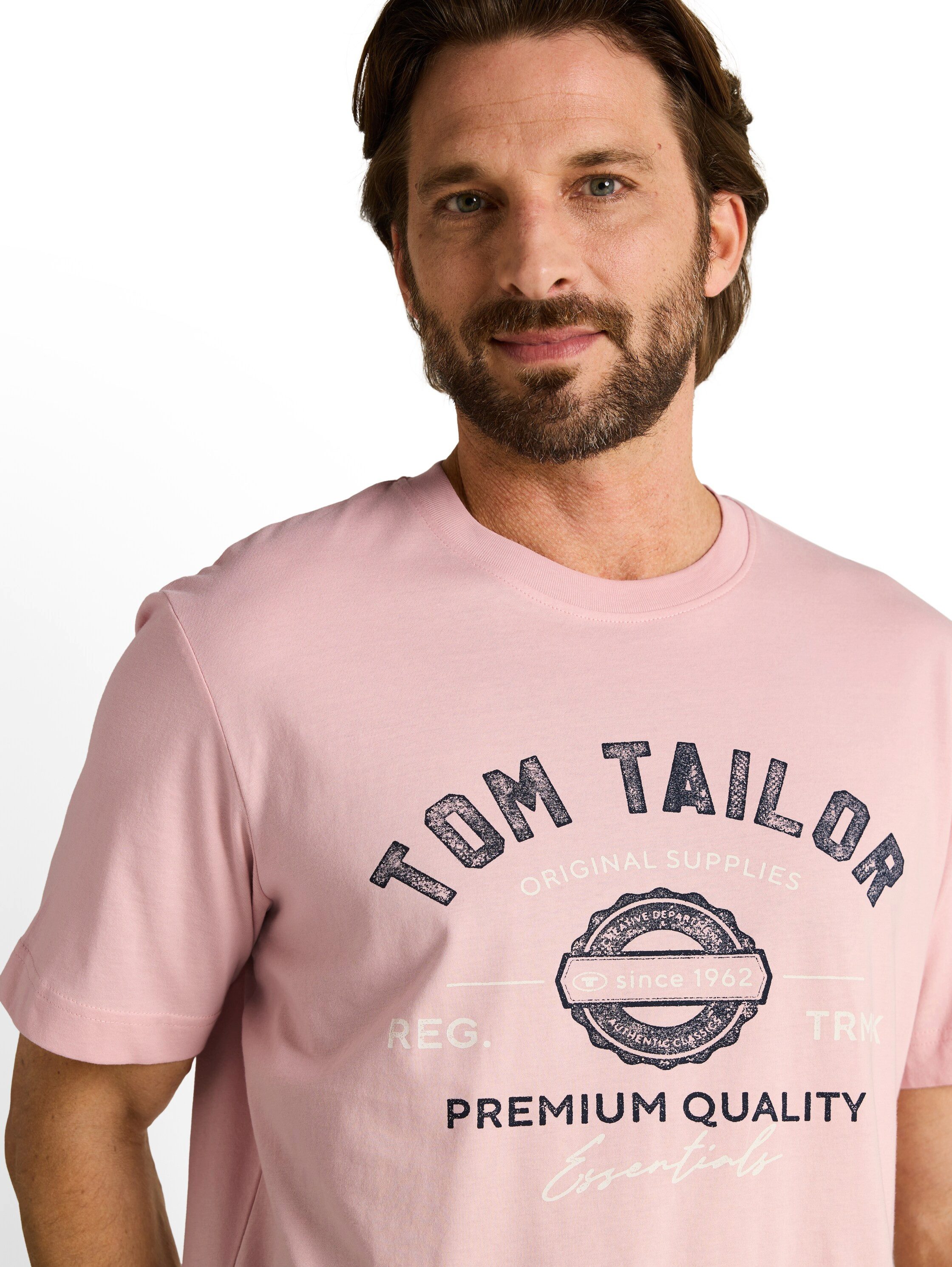 TOM TAILOR T-Shirt mit großem Logofrontprint