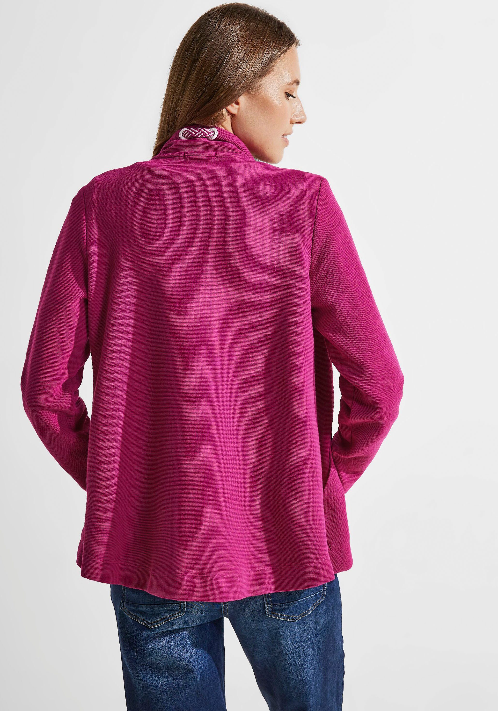 Shirtjacke Optik mit cool strukturierter Cecil pink