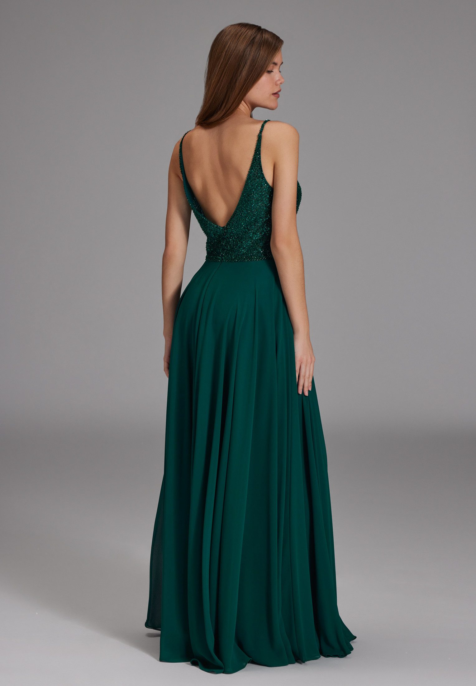 Hey Kyla Abendkleid - Abendkleid aus Materialmix Taillierter Schnitt mit ausgestelltem Rockteil