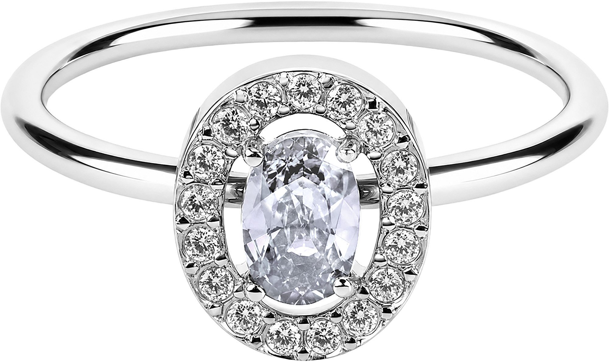 Jacques Lemans Fingerring Oval, mit Zirkonia (synth)