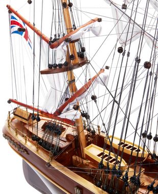 BRUBAKER Dekoobjekt Modellsegelschiff Cutty Sark (Replikat kein Bausatz, 1 St., Luxus Dekoration Segelschiff Handarbeit mit Zertifikat), Modellschiff im Maßstab 1:100 - 88 x 13 x 67 cm